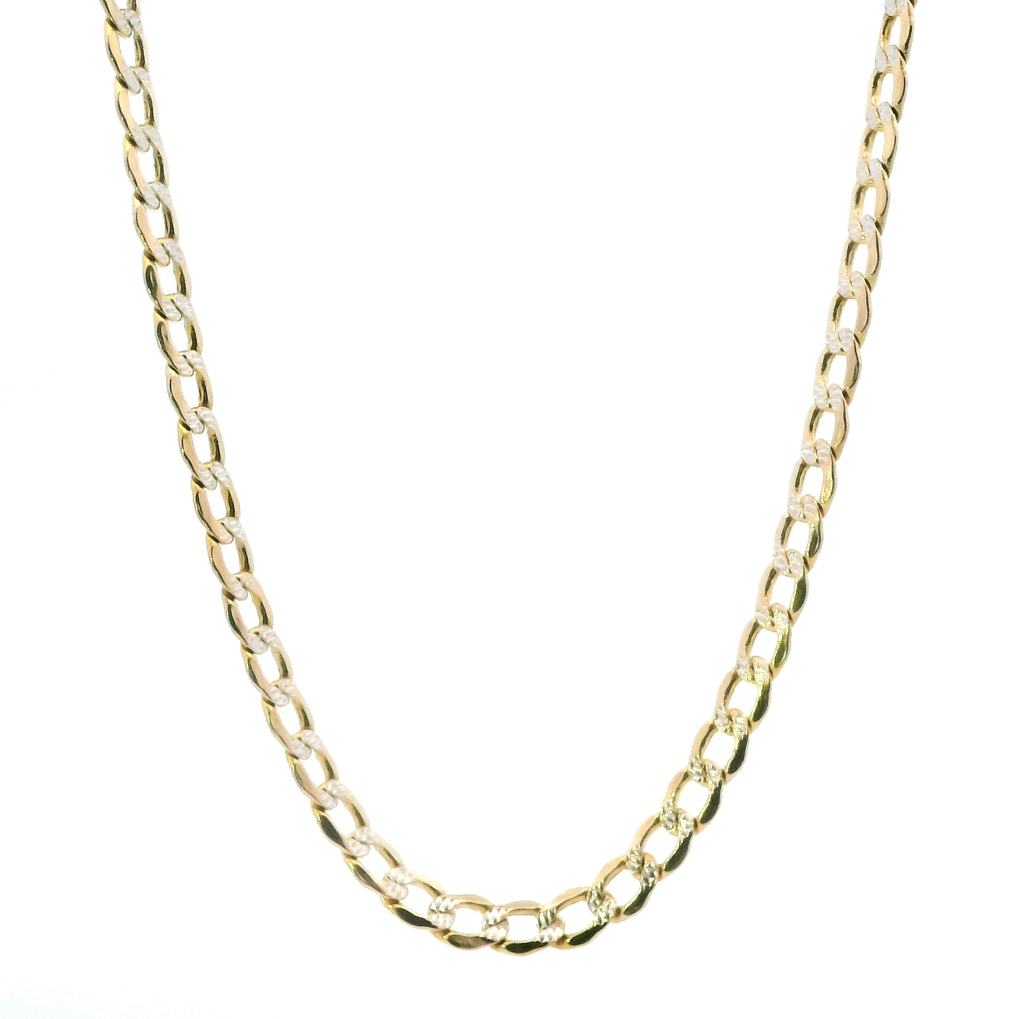 14K Yellow Gold 24" Hollow DC Curb Chain
