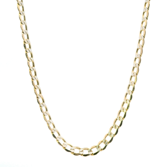 14K Yellow Gold 24" Hollow DC Curb Chain