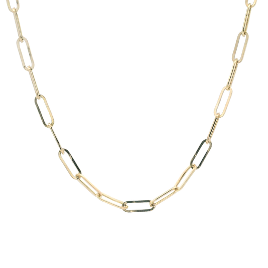14K Yellow Gold Paperclip Chain
