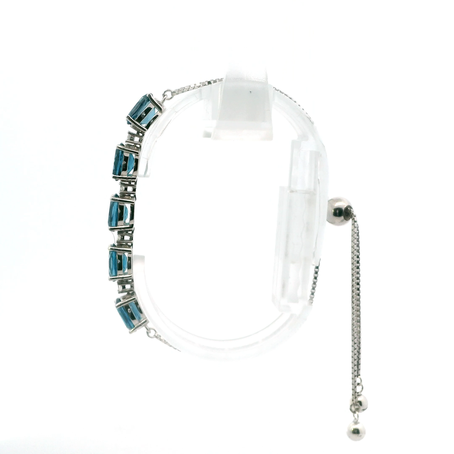 Sterling Silver Topaz Bolo Bracelet