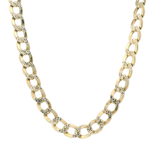14K Yellow Gold 24.5" DC Curb Chain