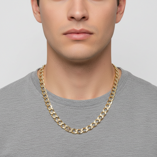 14K Yellow Gold 24.5" DC Curb Chain