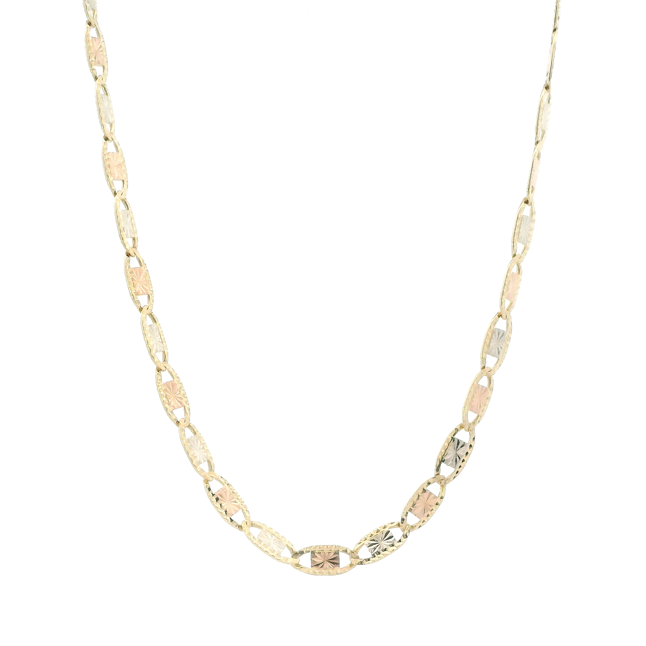 14K Tri-Color Gold DC Mariner Chain