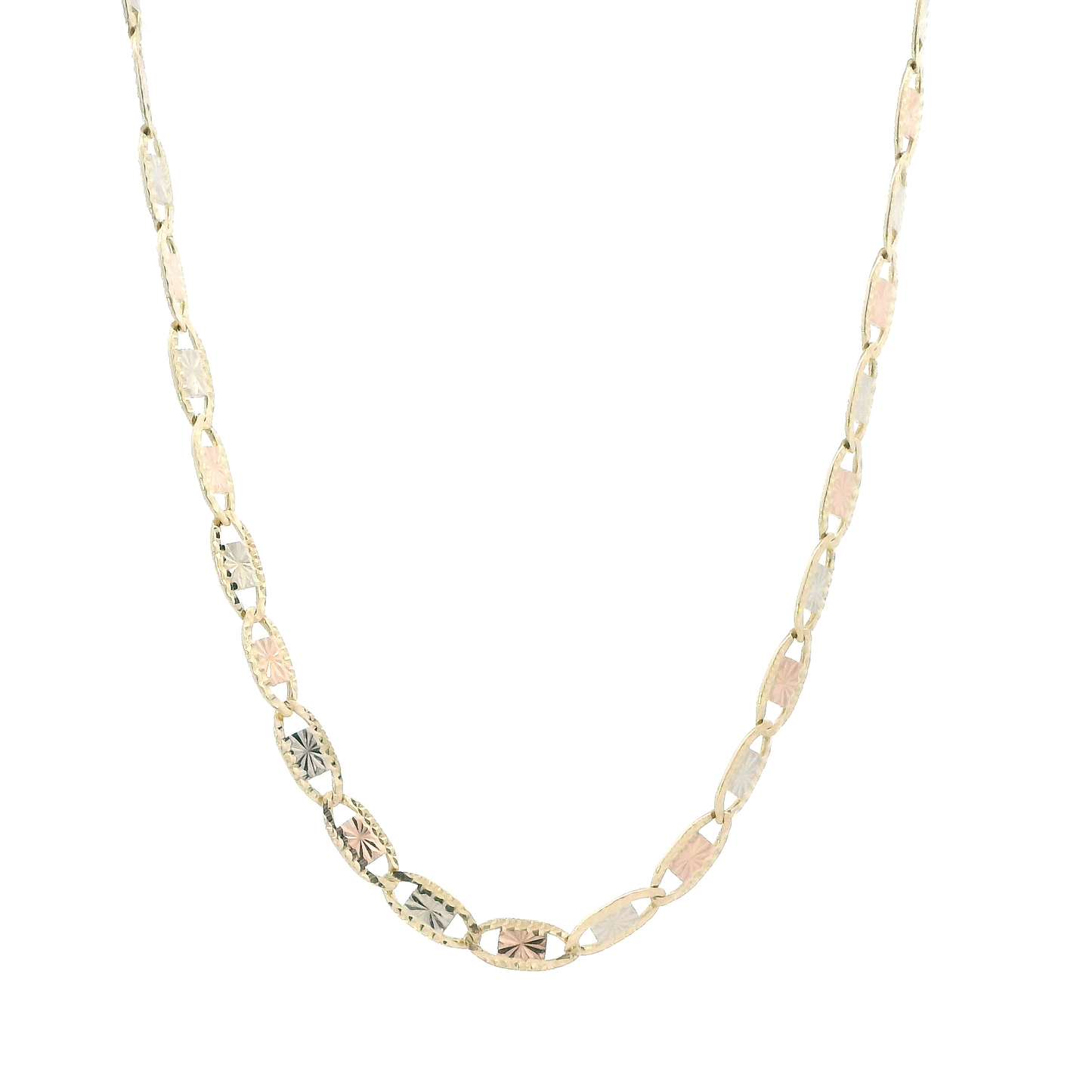 14K Tri-Color Gold DC Mariner Chain