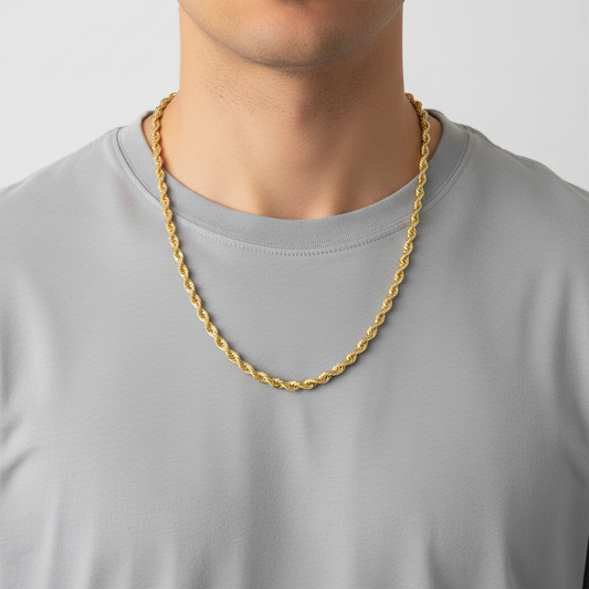 10K Yellow Gold 30" Rope Chain