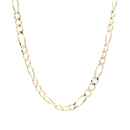 14K Yellow Gold 24" Figaro Chain