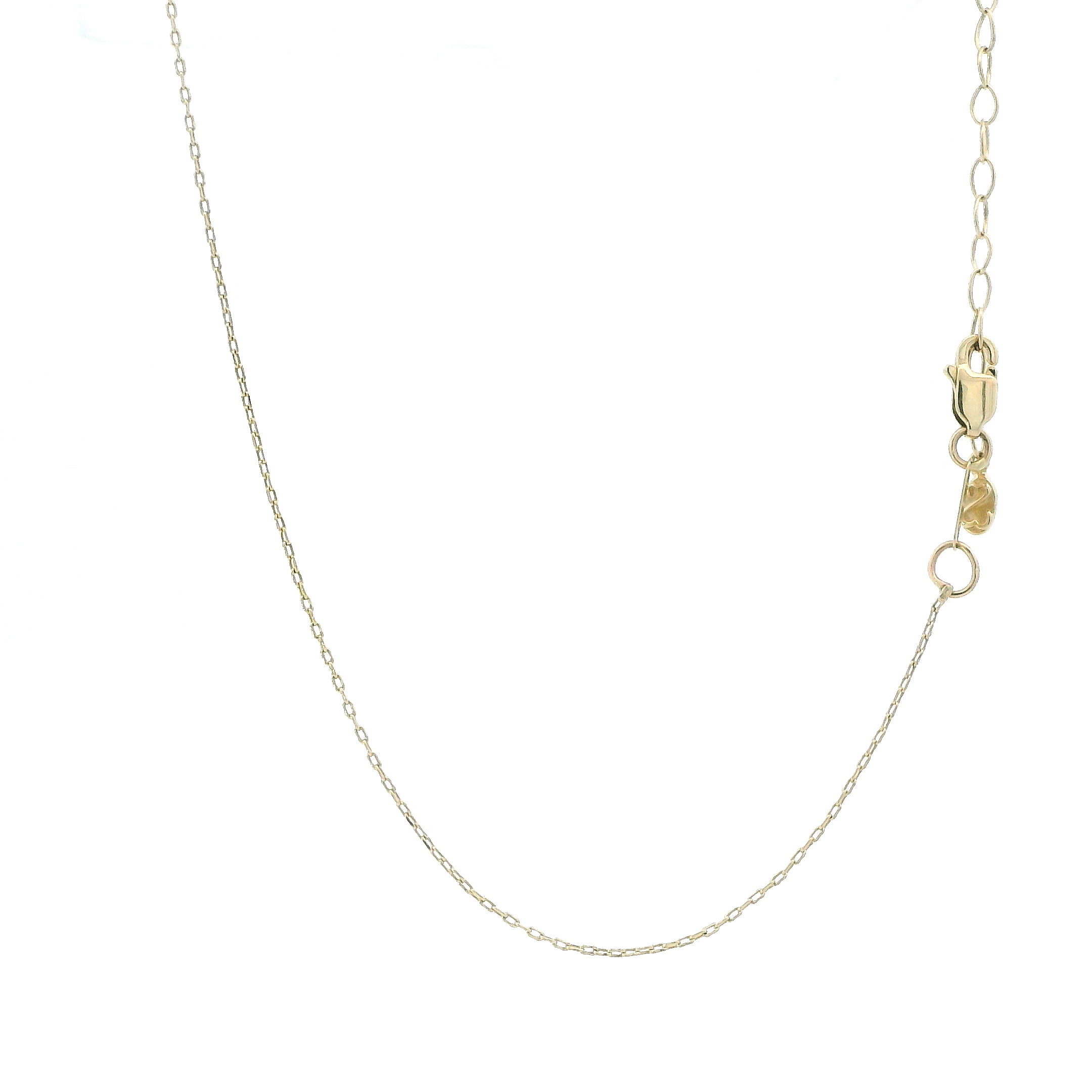 14K Yellow Gold Adjustable Light Cable Chain
