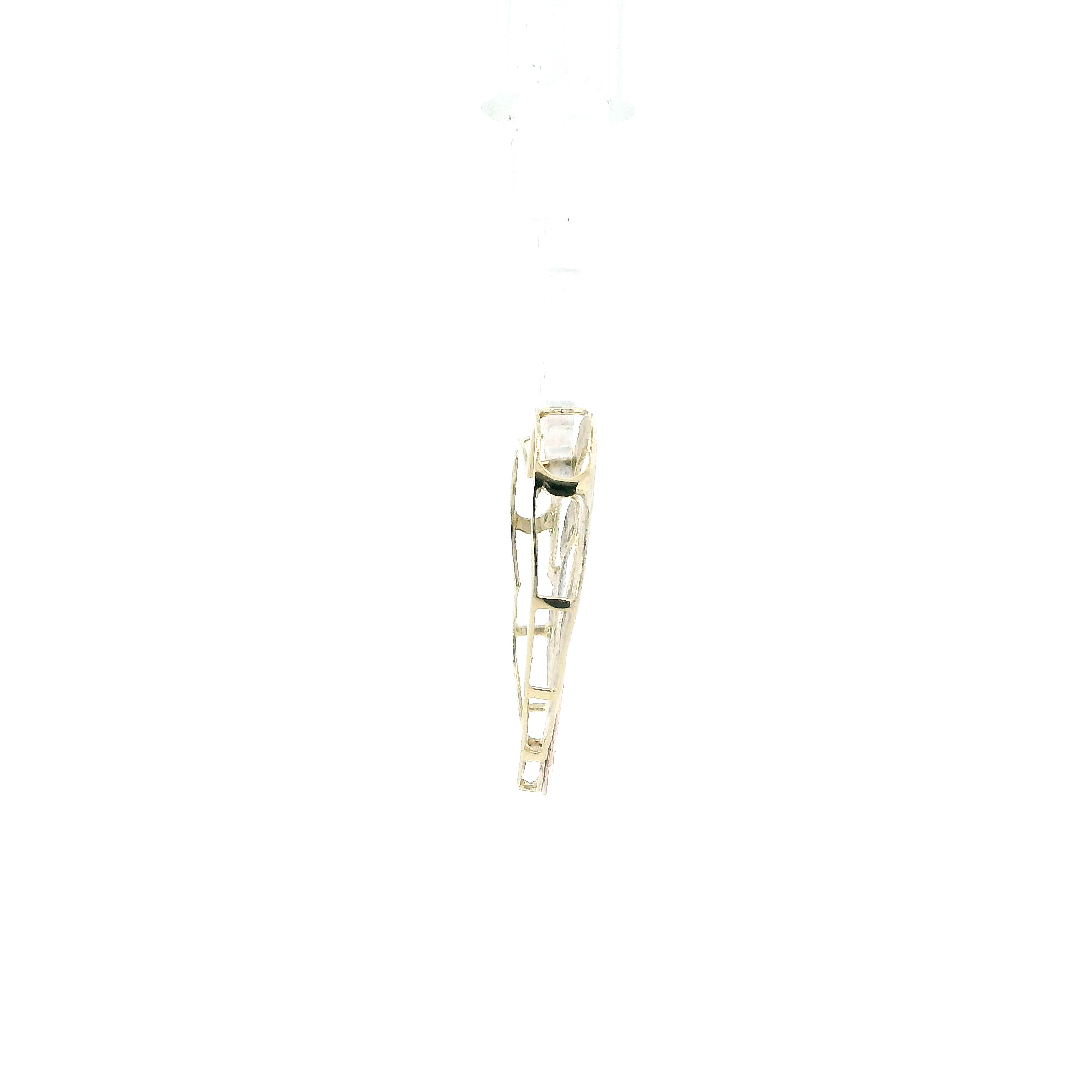 10K Tri-Color Gold DC Open Heart Pendant