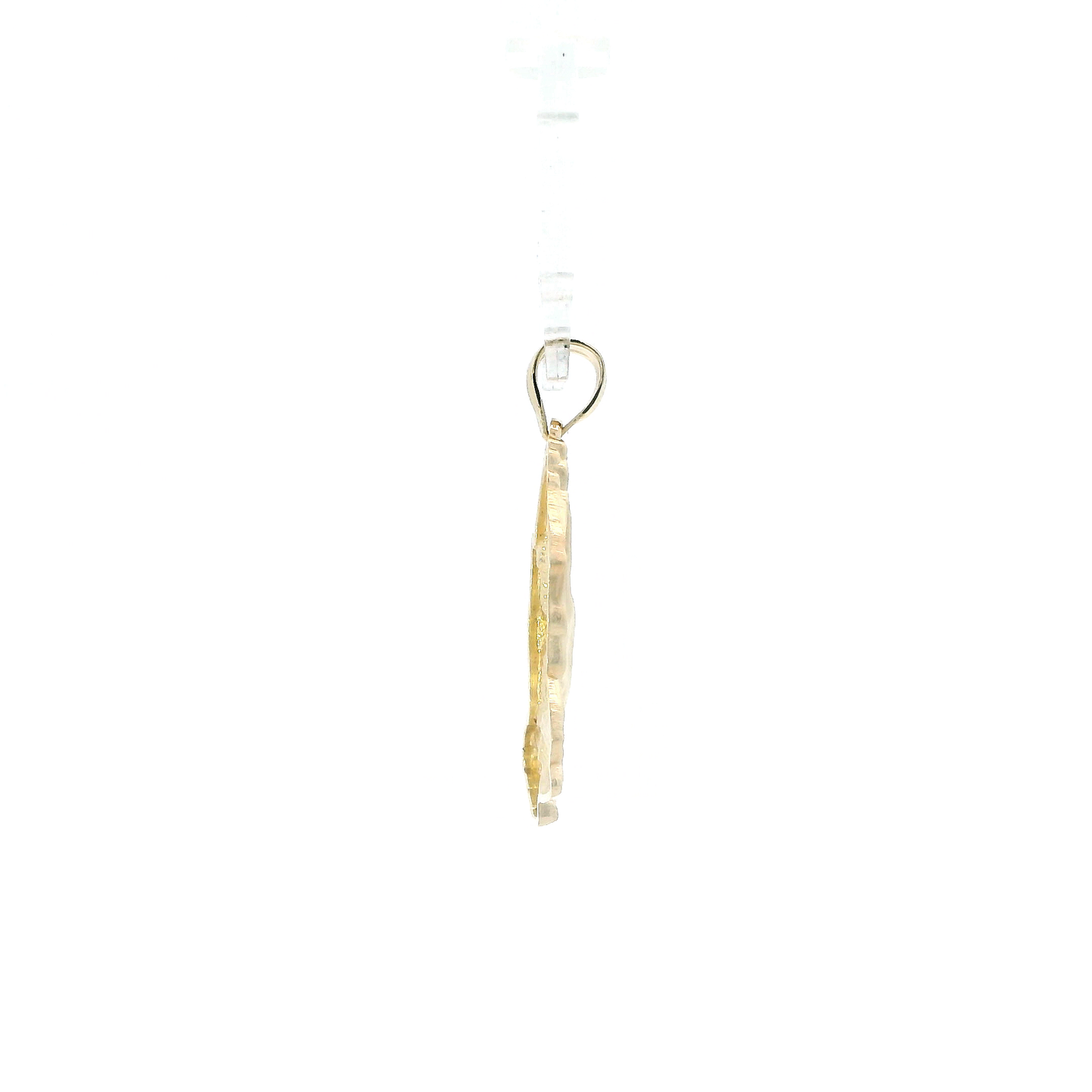 14K Yellow Gold Praying Hands Pendant