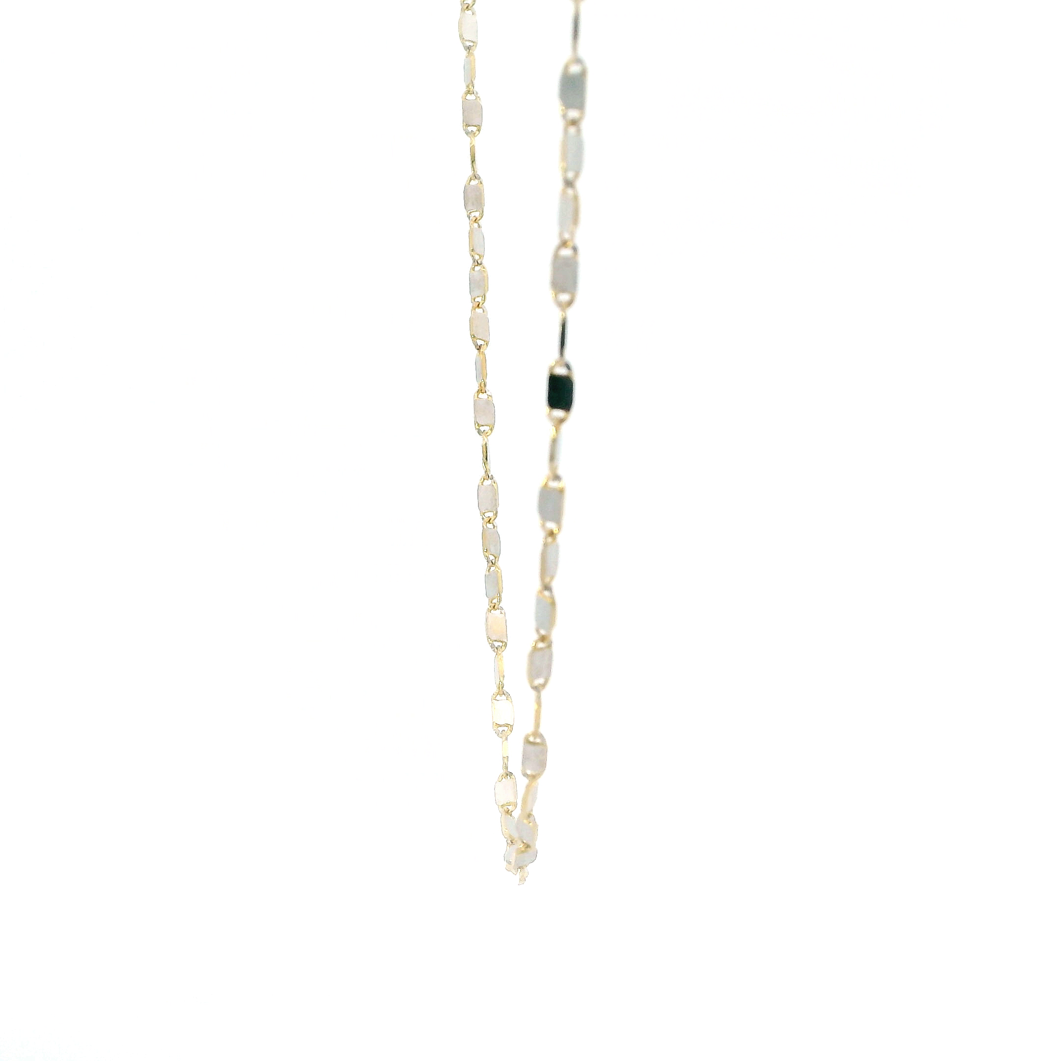 14K Yellow & White Gold Fancy Mariner Chain