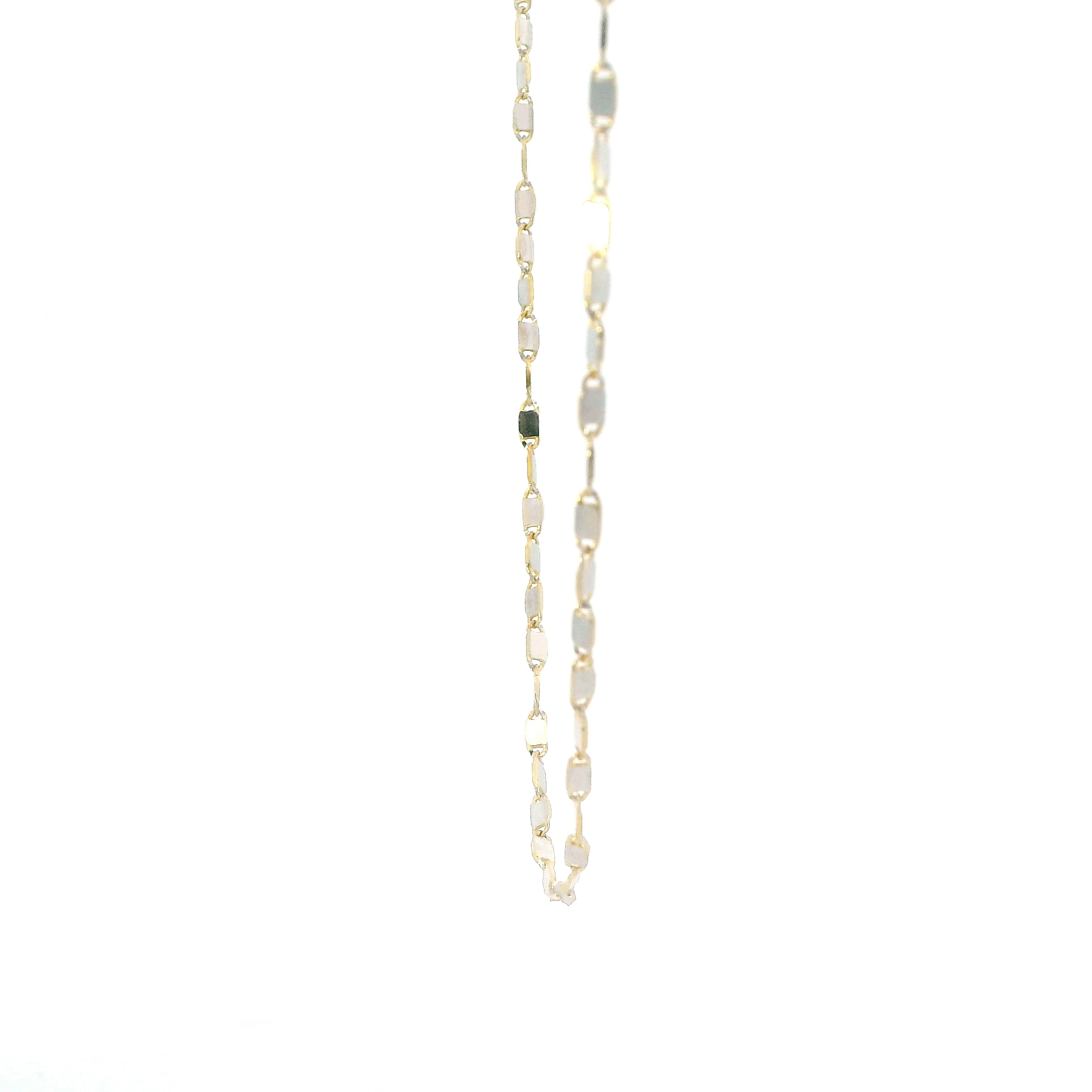 14K Yellow & White Gold Fancy Mariner Chain