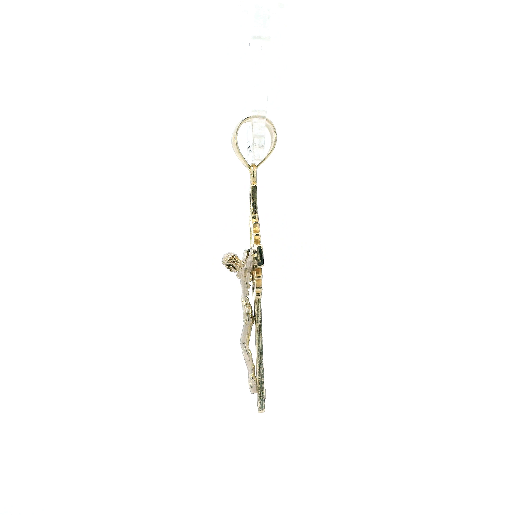 14K Yellow & White Gold Crucifix Pendant