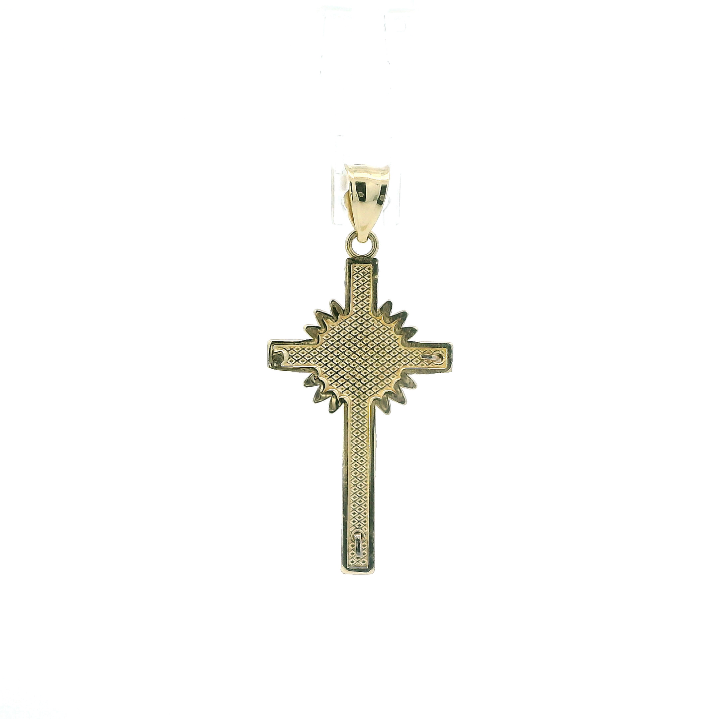 14K Yellow & White Gold Crucifix Pendant