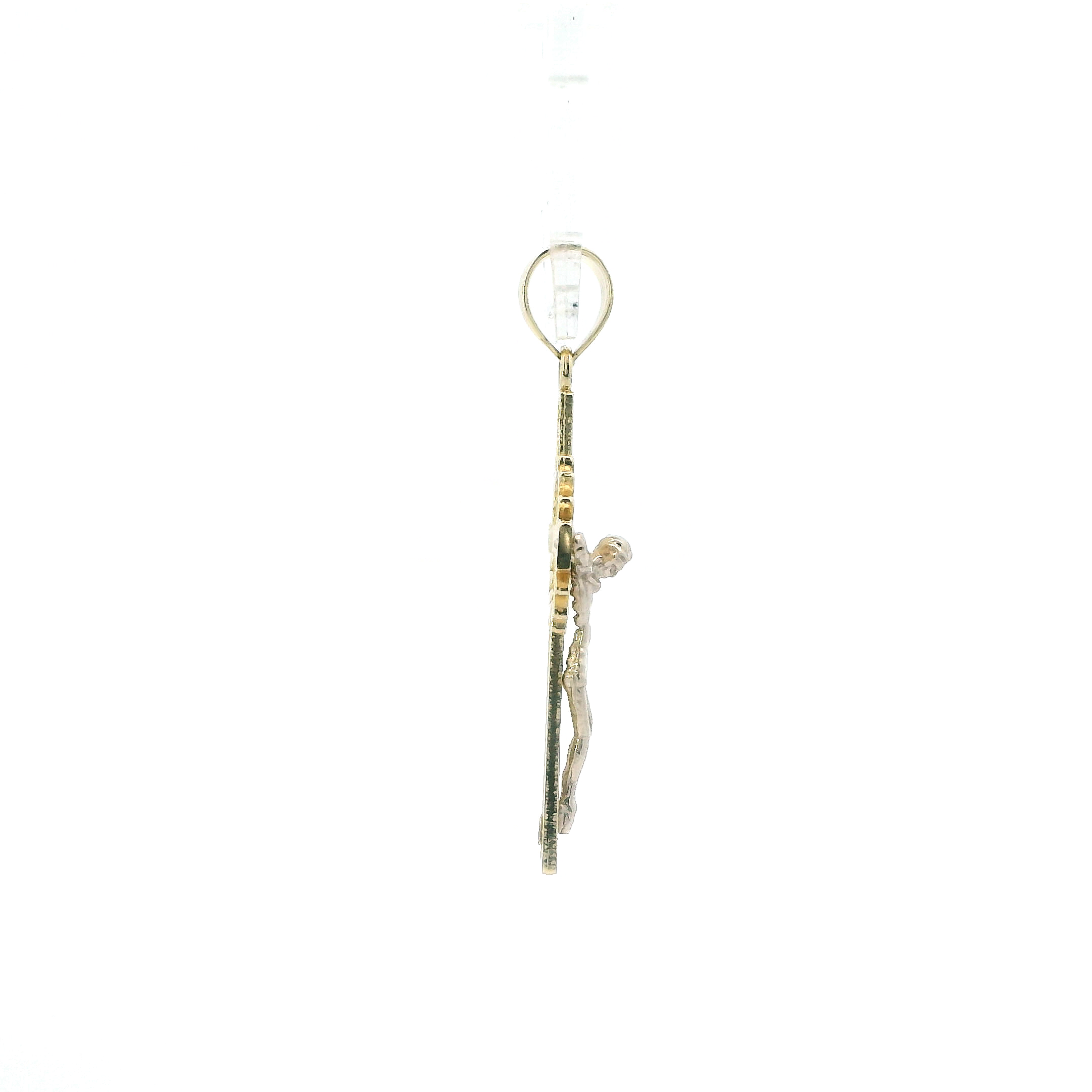 14K Yellow & White Gold Crucifix Pendant