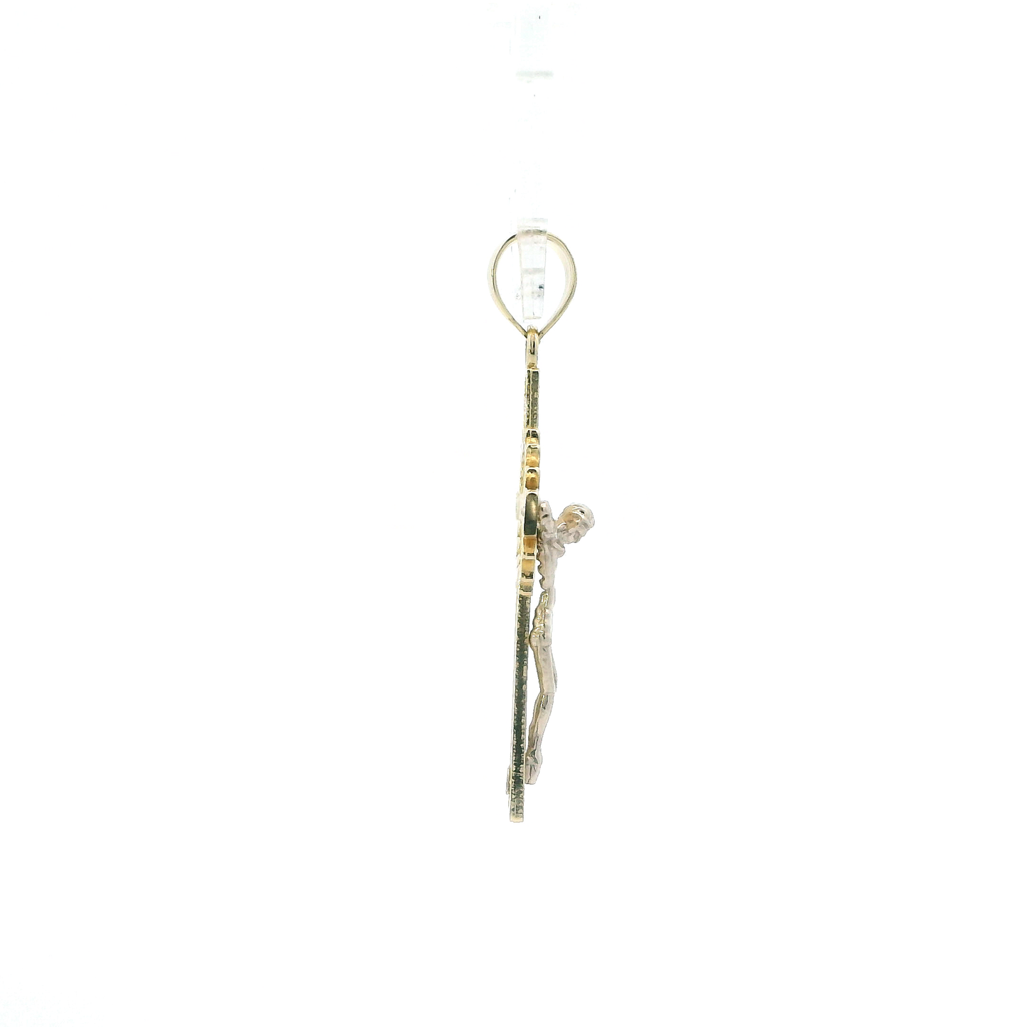 14K Yellow & White Gold Crucifix Pendant