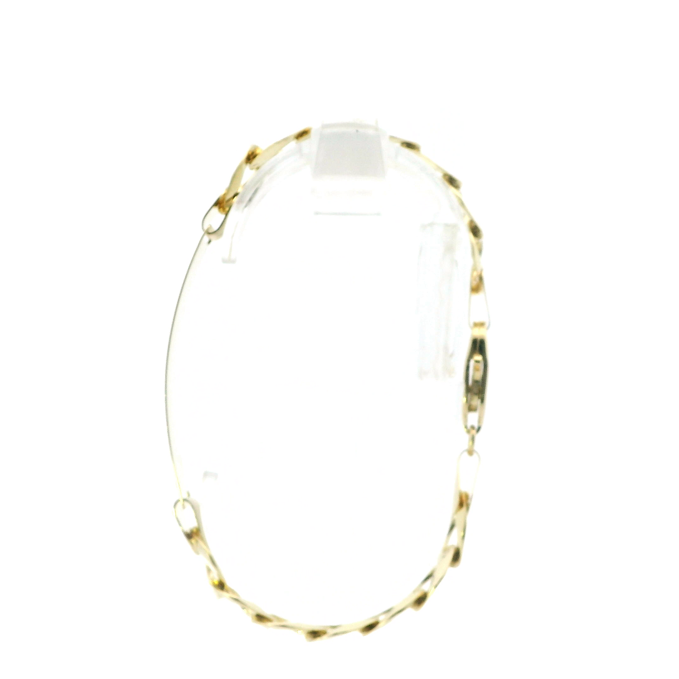 14K Yellow Gold Curb ID Bracelet
