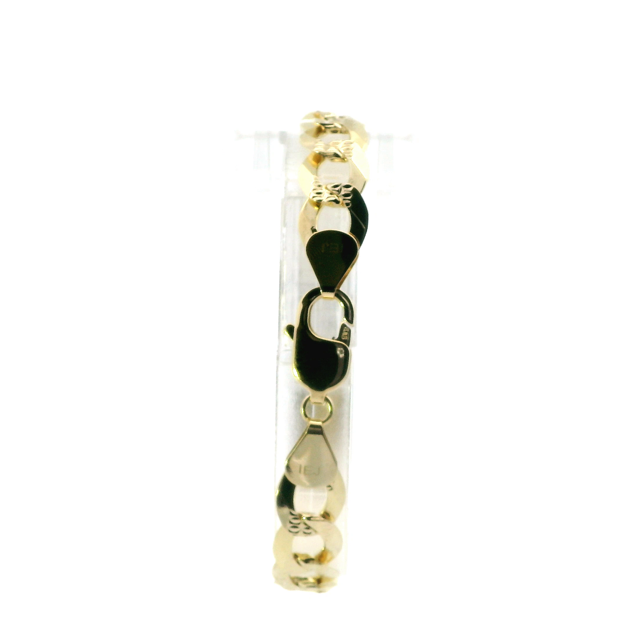 14K Yellow Gold Curb ID Bracelet