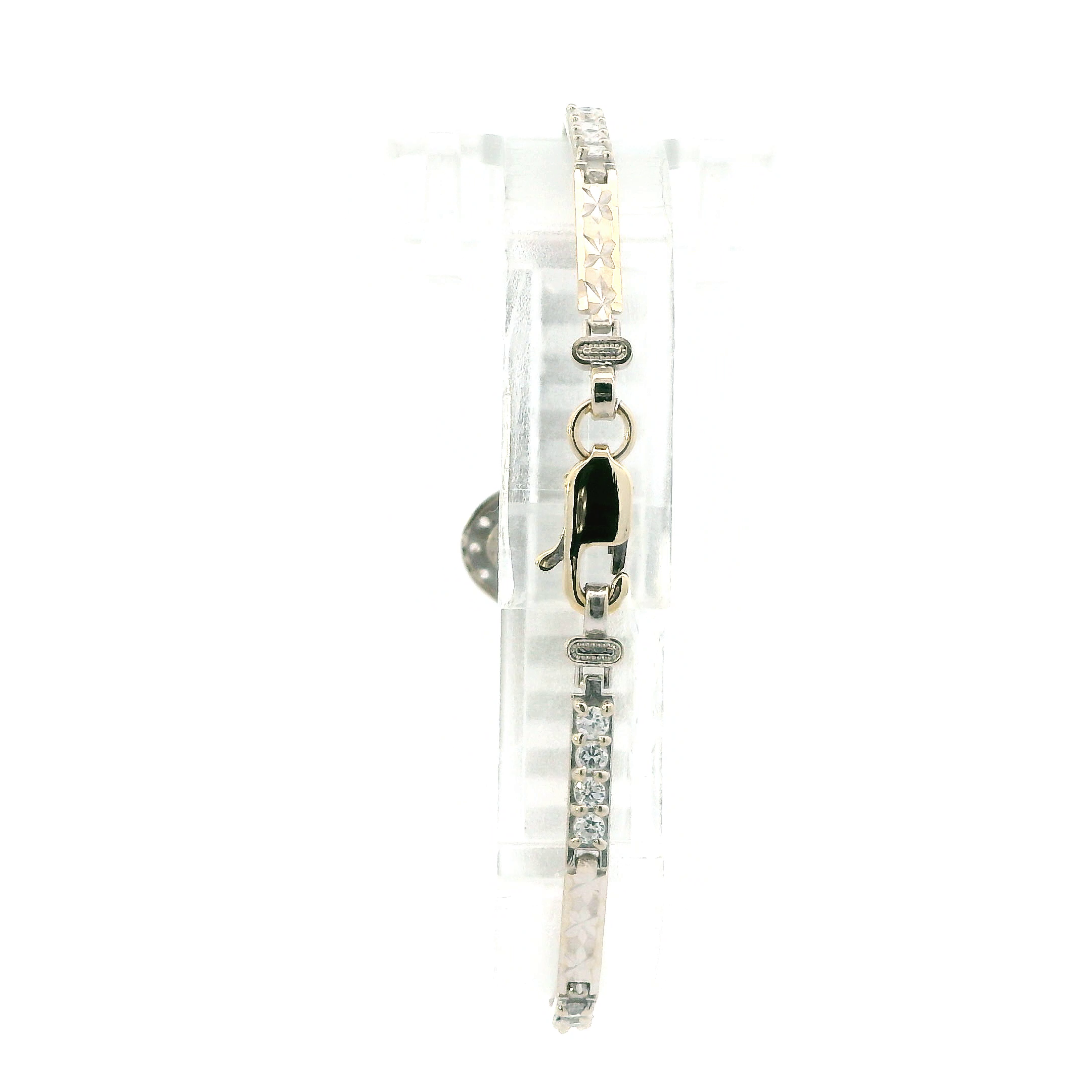 14K White Gold Floral 