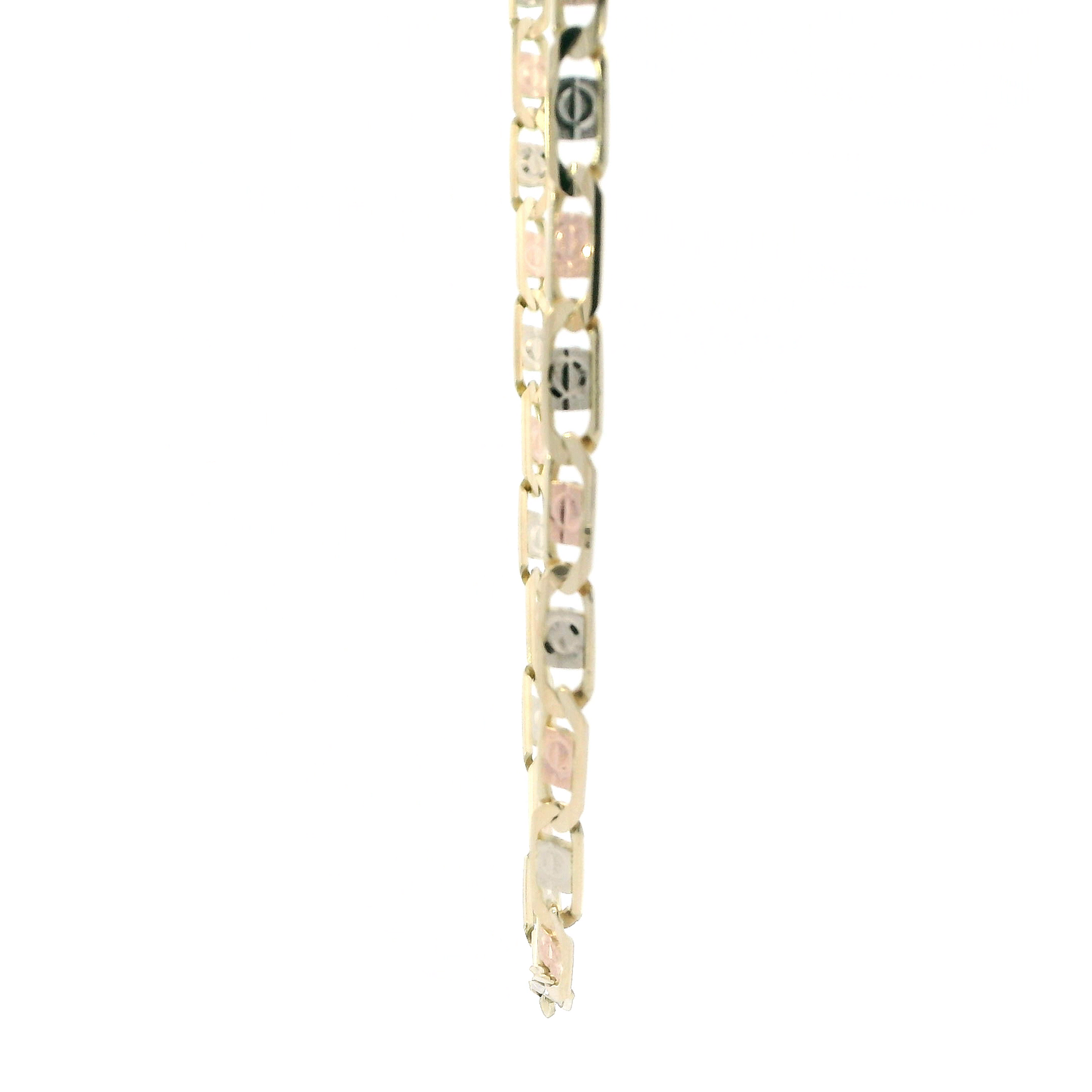 14K Tri Color 22.5" Mariner Chain