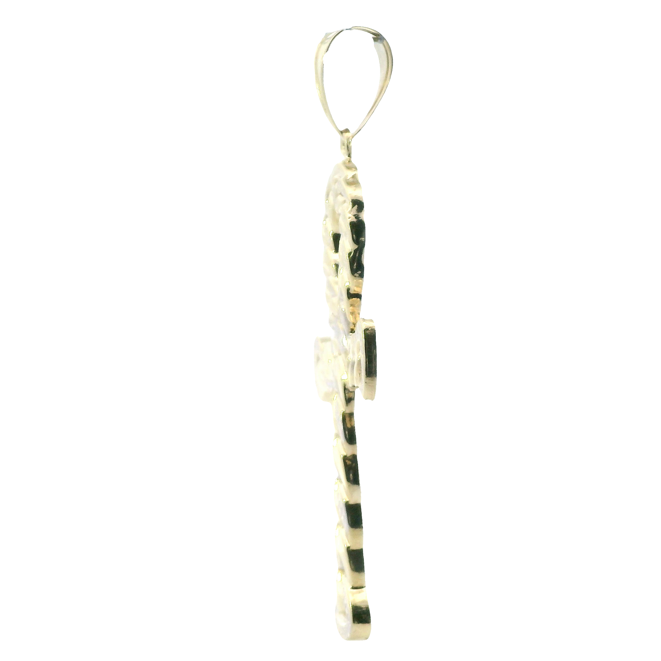10K Yellow Gold Curb Ankh Pendant