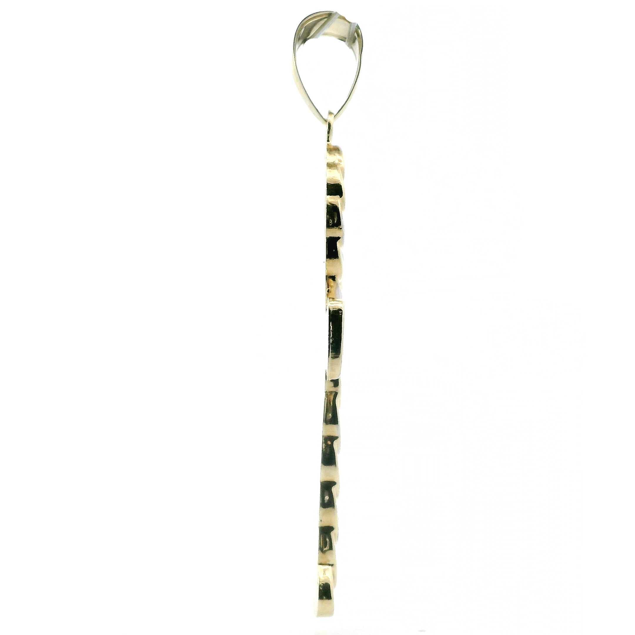 10K Yellow Gold Curb Ankh Pendant
