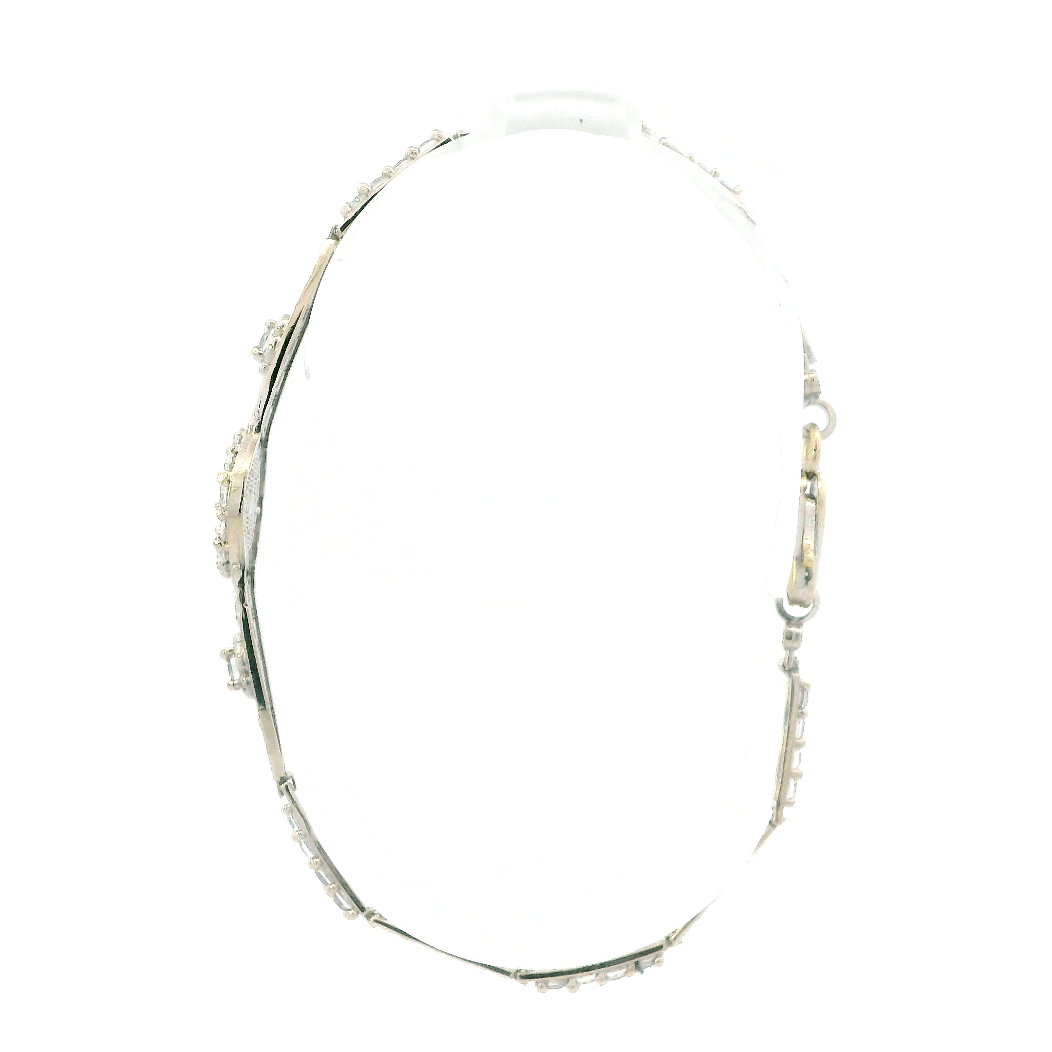 14K White Gold Floral 