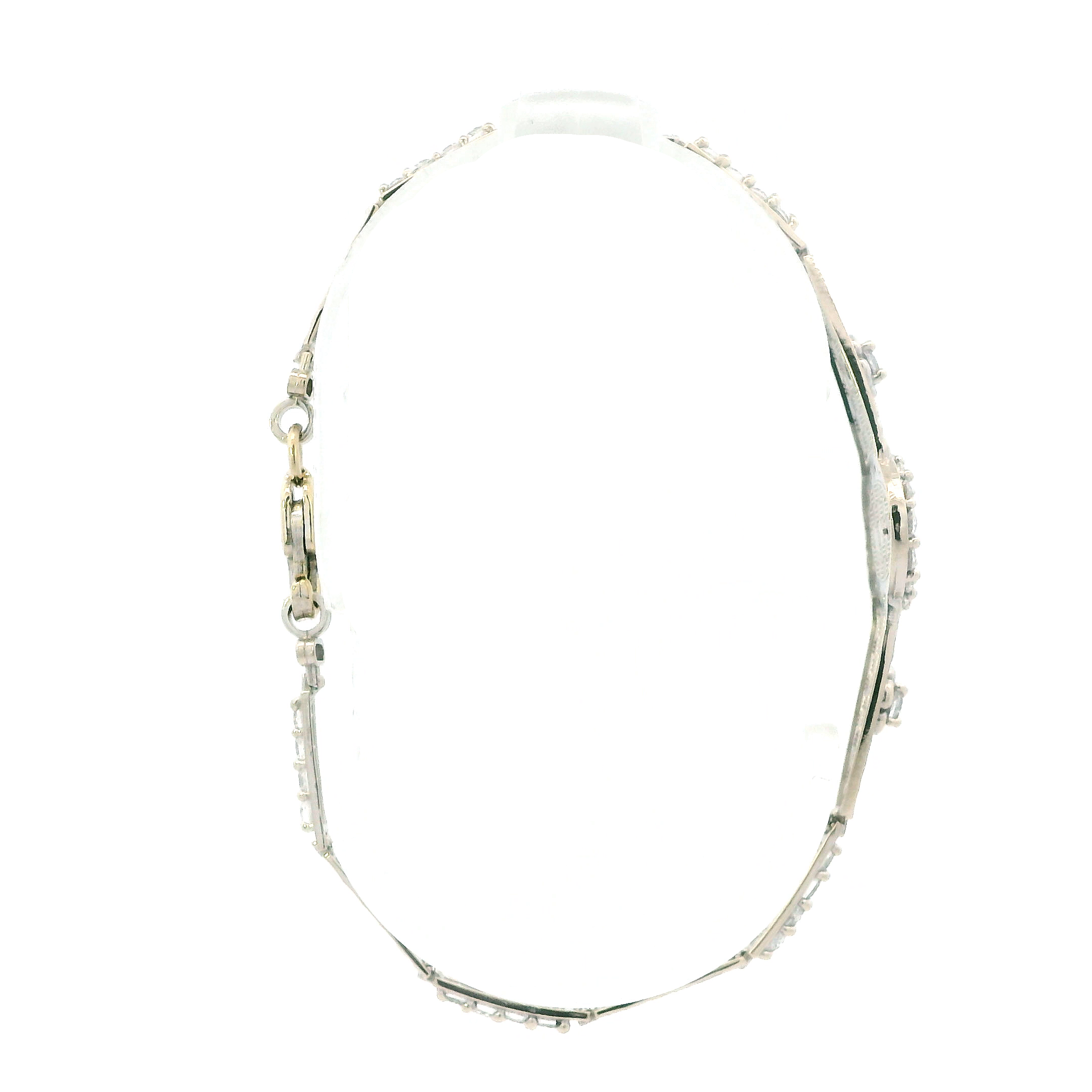 14K White Gold Floral 