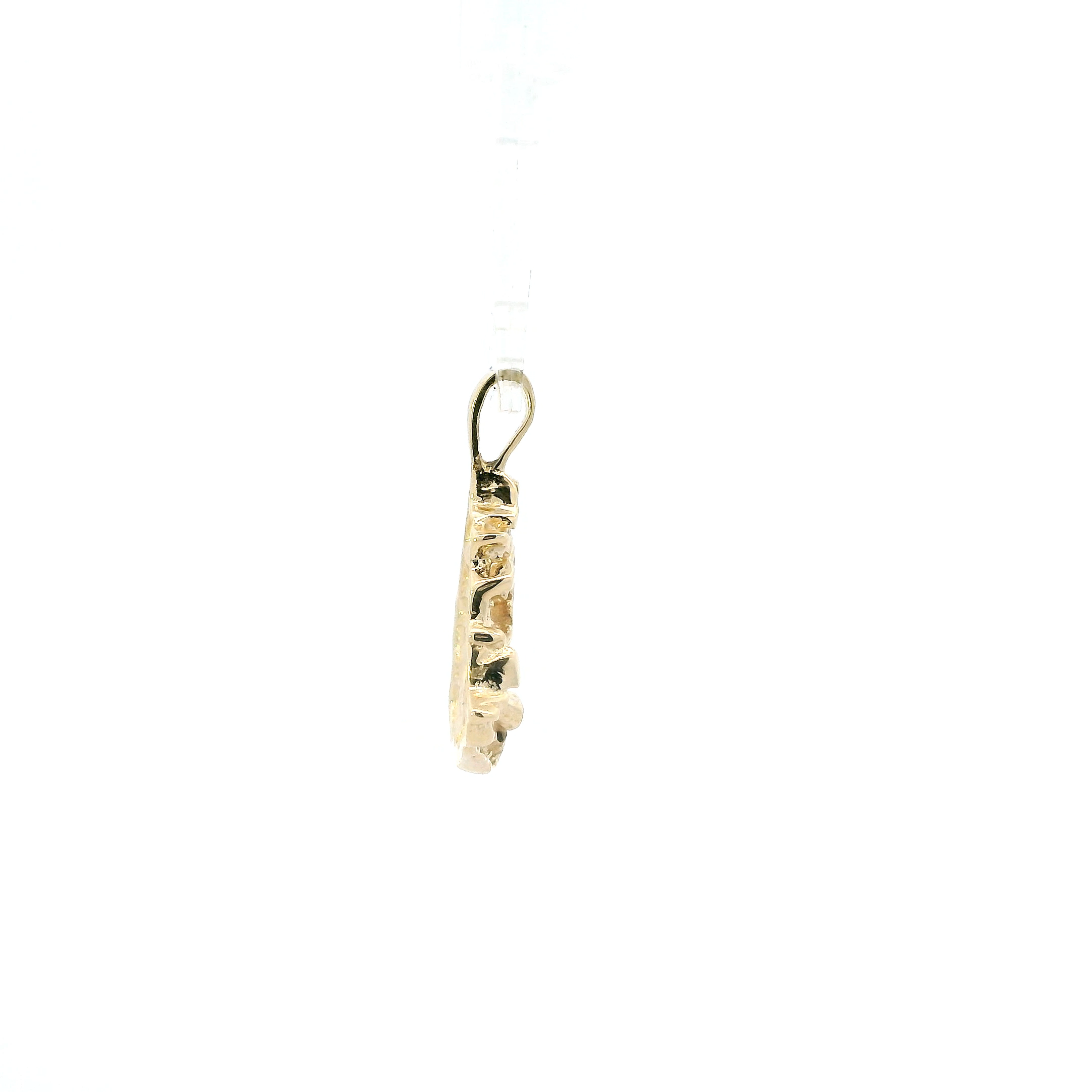 14K Yellow Gold Nugget Pendant