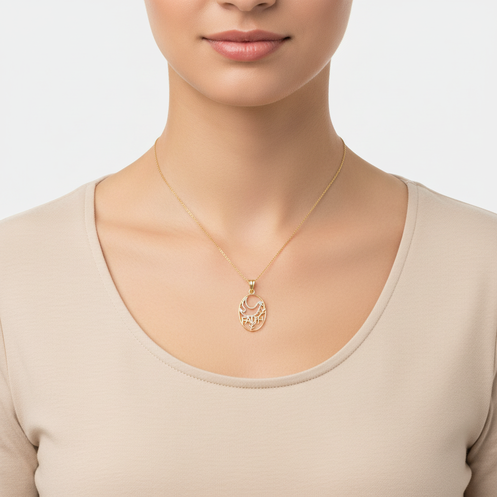 14K Yellow & White Gold Oval 