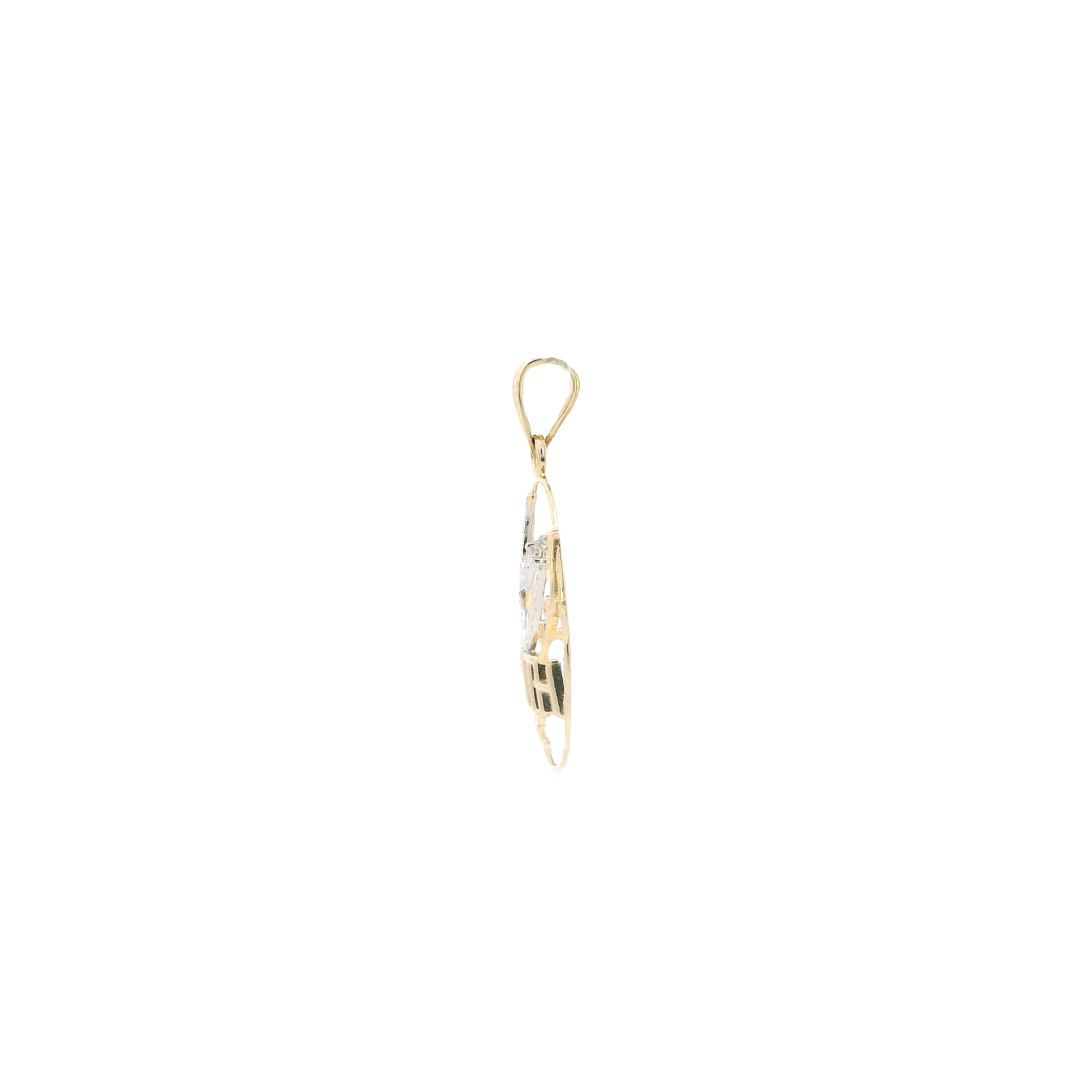 14K Yellow & White Gold Oval 