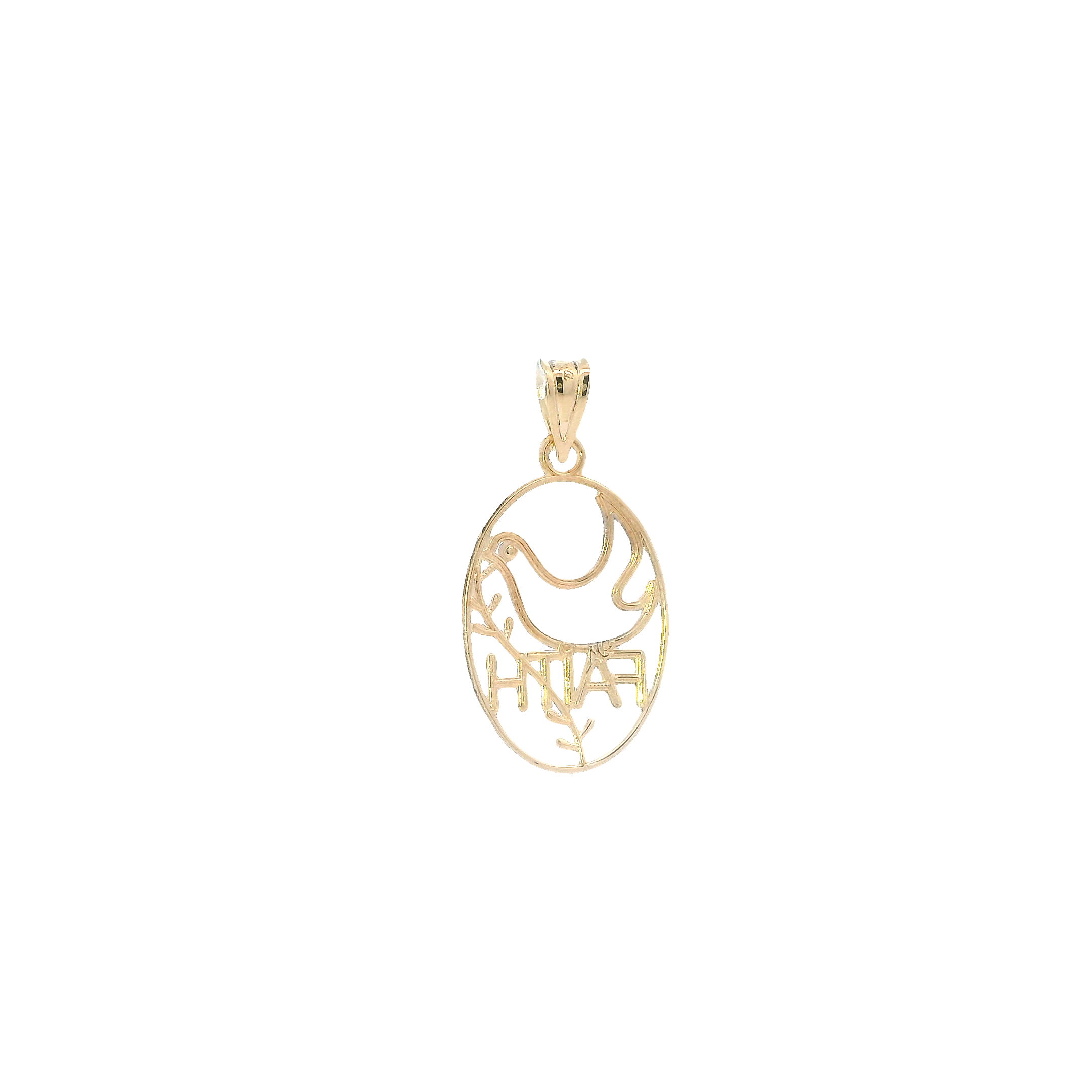 14K Yellow & White Gold Oval 