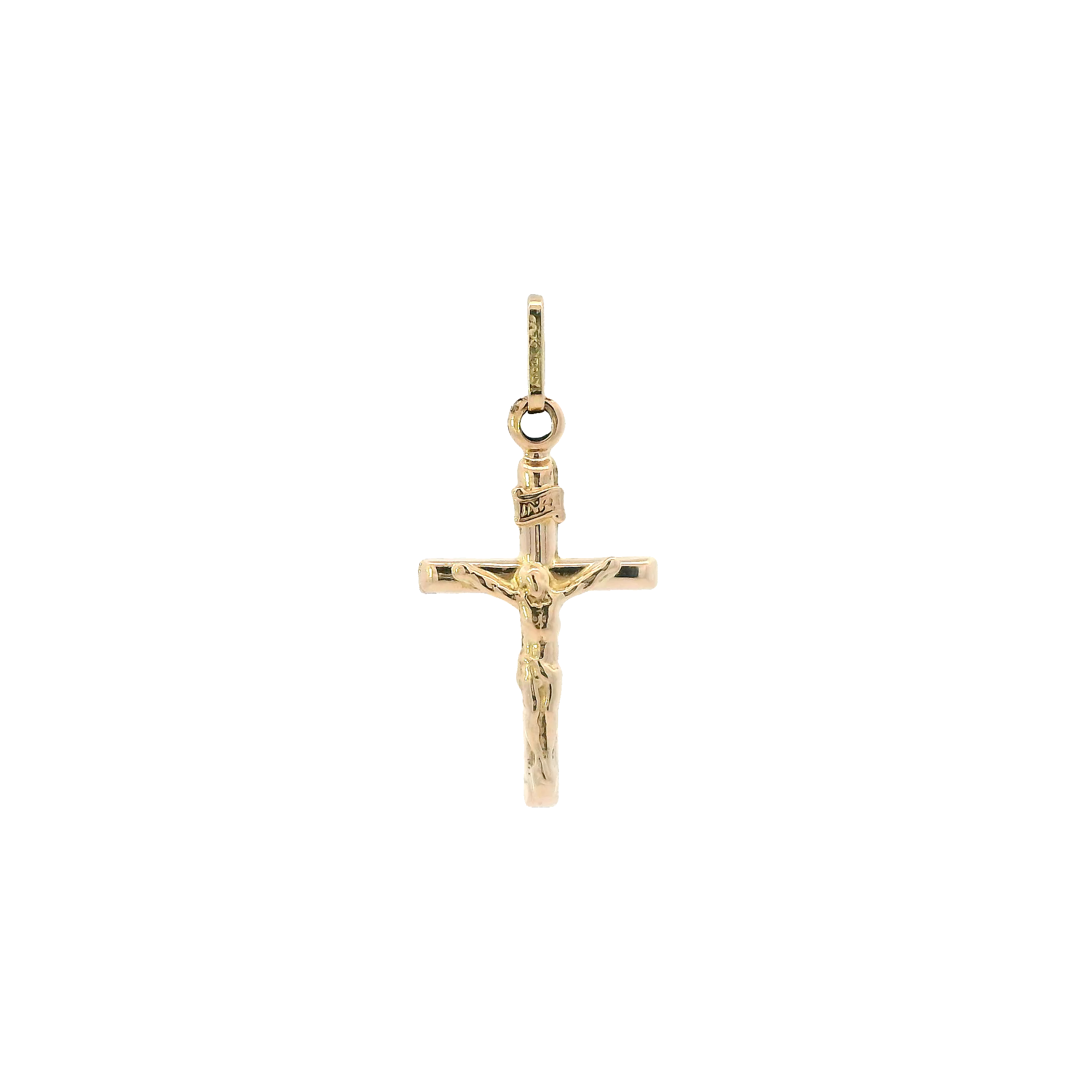 14K Yellow Gold Crucifix Pendant
