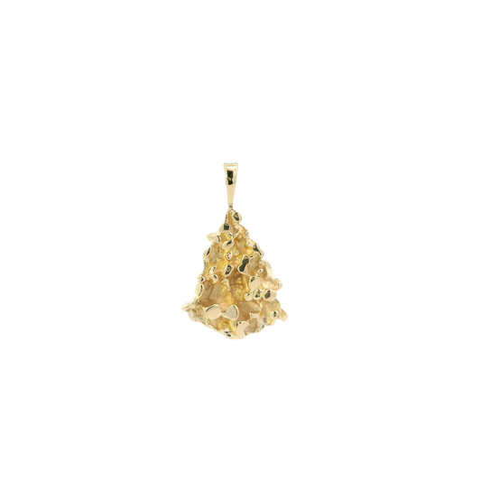 14K Yellow Gold Nugget Pendant