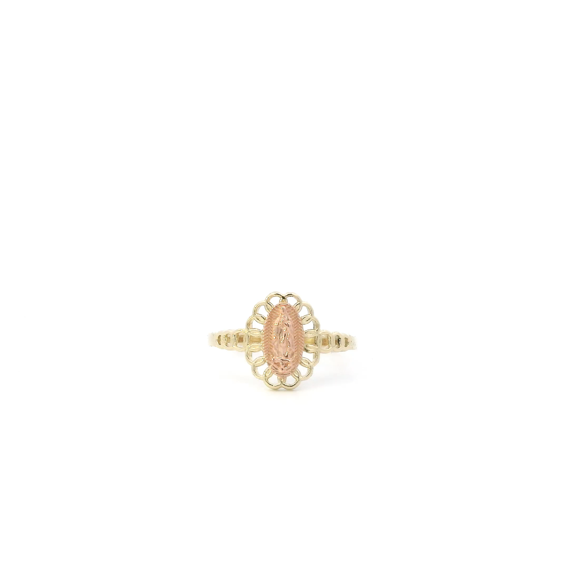 14K Yellow & Rose Gold Virgin Mary Ring
