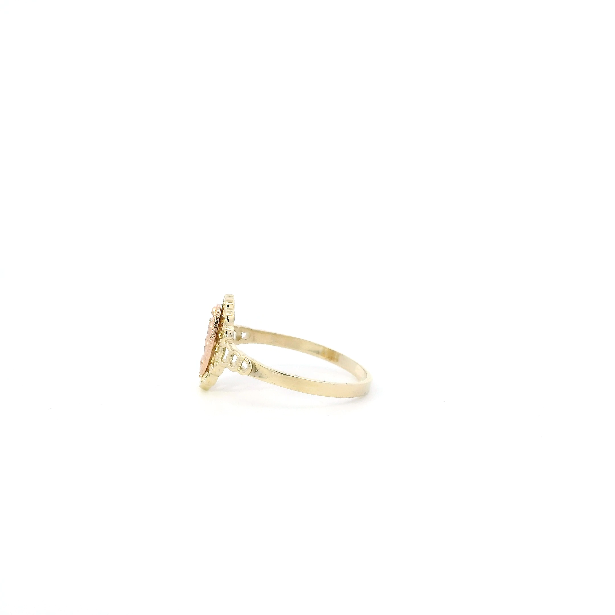 14K Yellow & Rose Gold Virgin Mary Ring