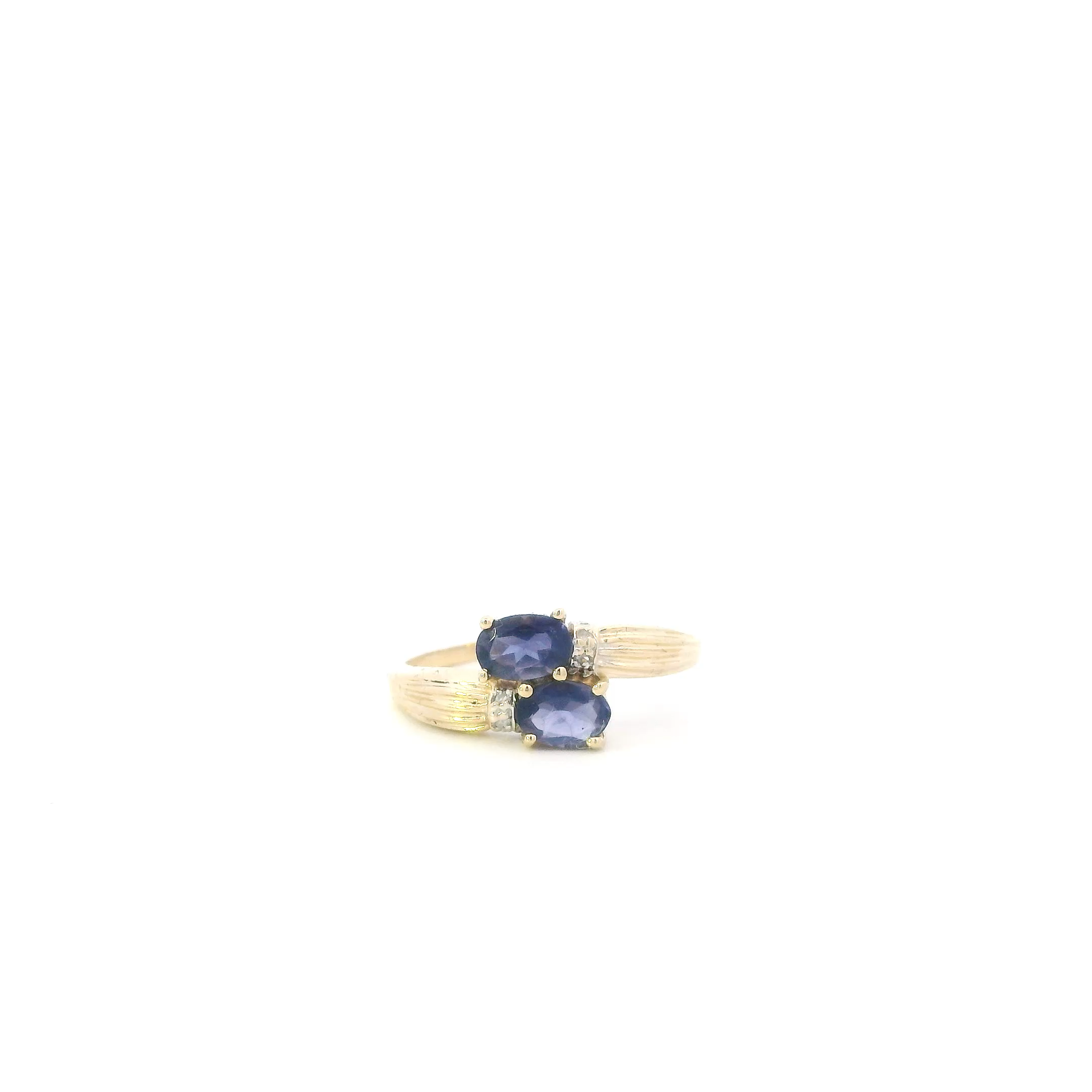 14K Yellow Gold Tanzanite & Diamond Women's Ring