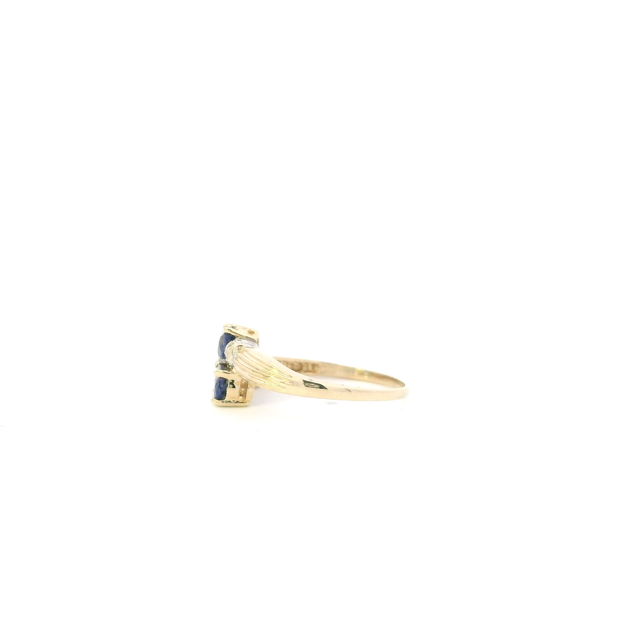 14K Yellow Gold Tanzanite & Diamond Women's Ring