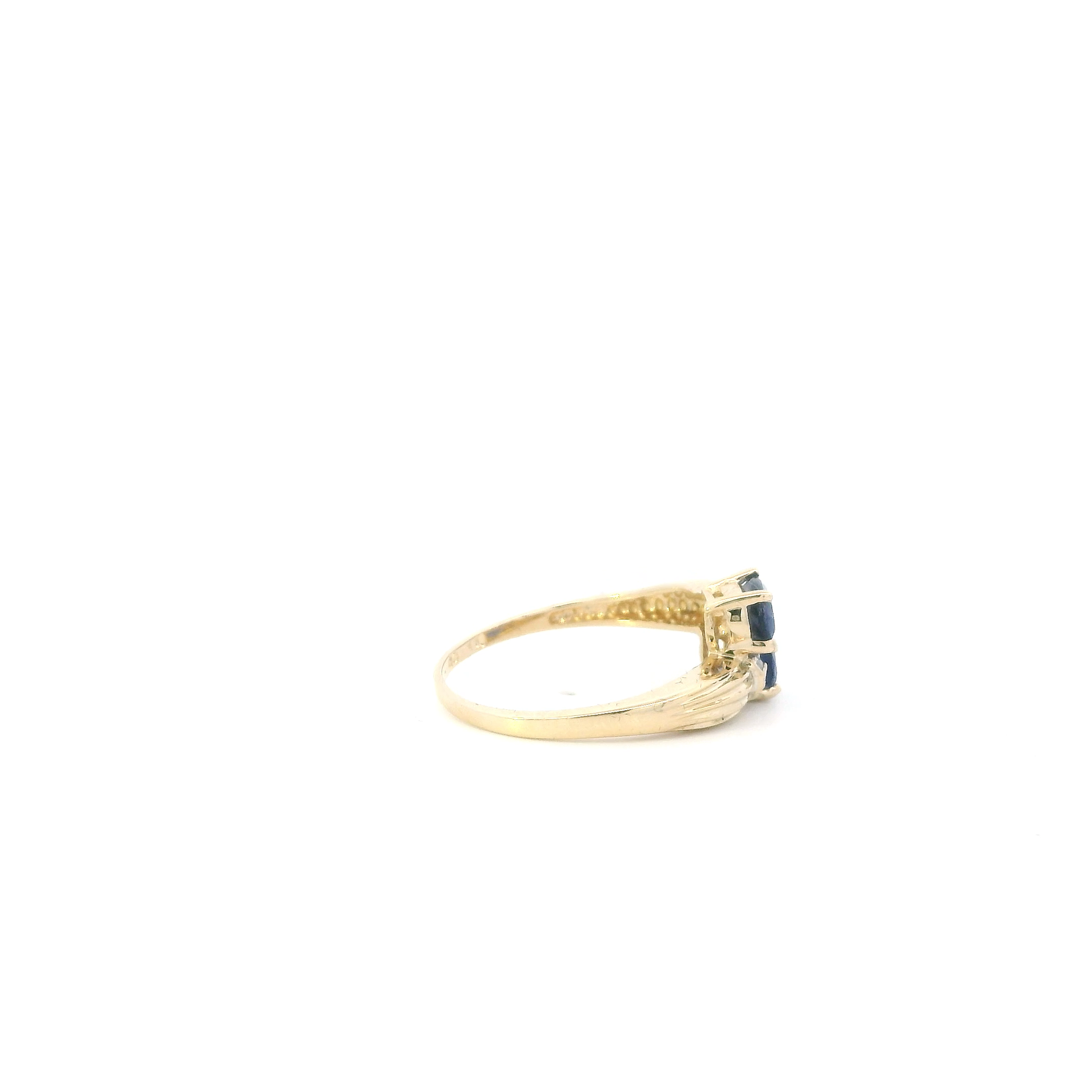 14K Yellow Gold Tanzanite & Diamond Women's Ring
