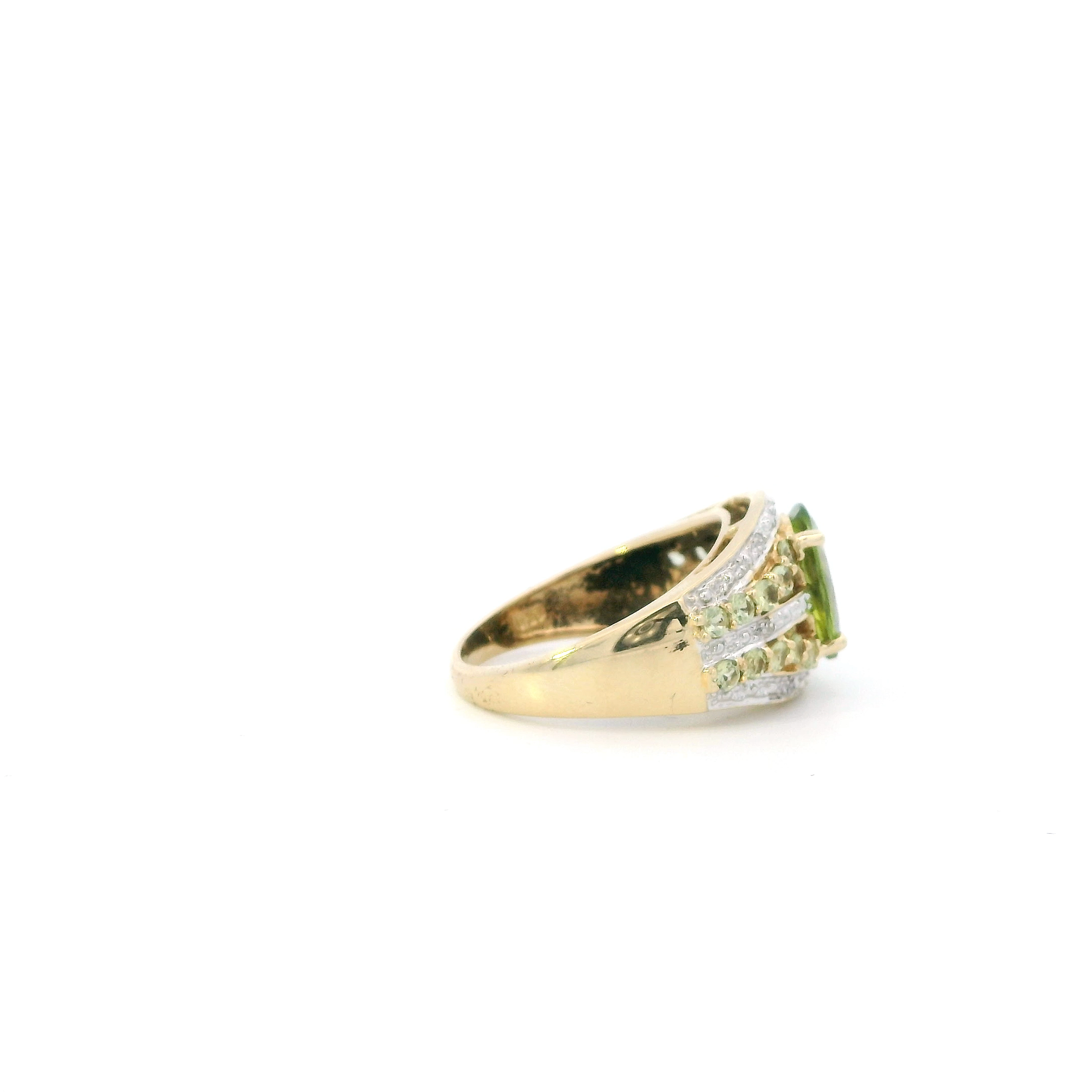 10K Yellow Gold Pear Citrine Women's Ring
