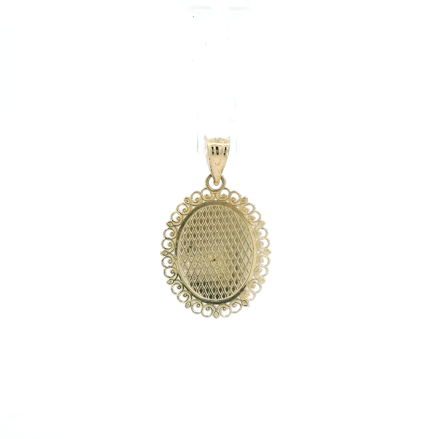 10K Yellow Gold Oval Filigree "Scorpio" Pendant