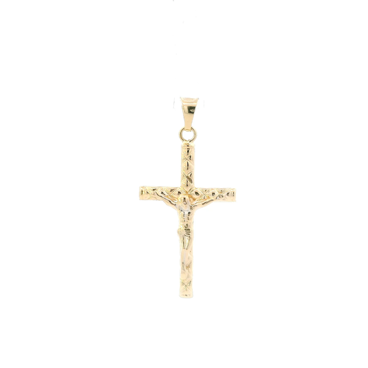 18K Yellow Gold Crucifix Pendant