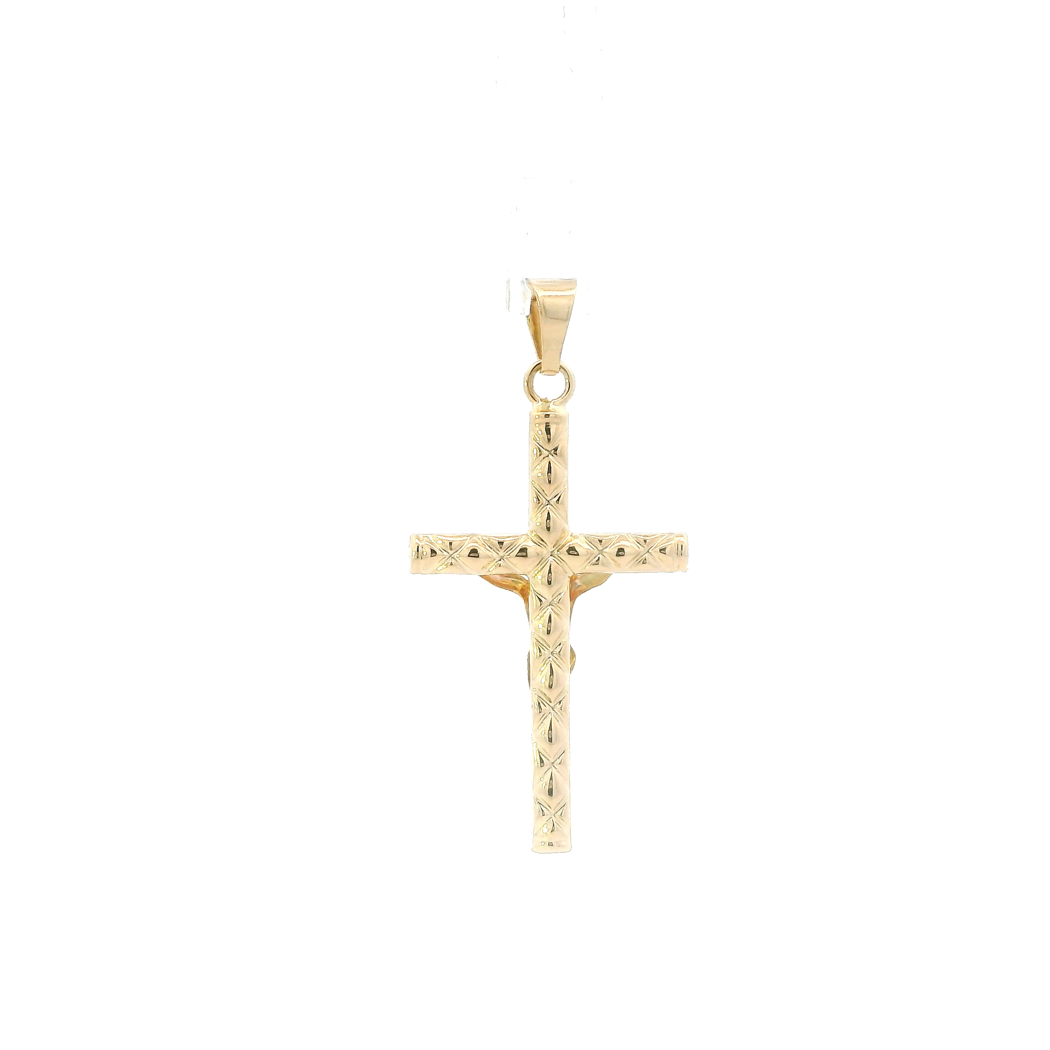 18K Yellow Gold Crucifix Pendant