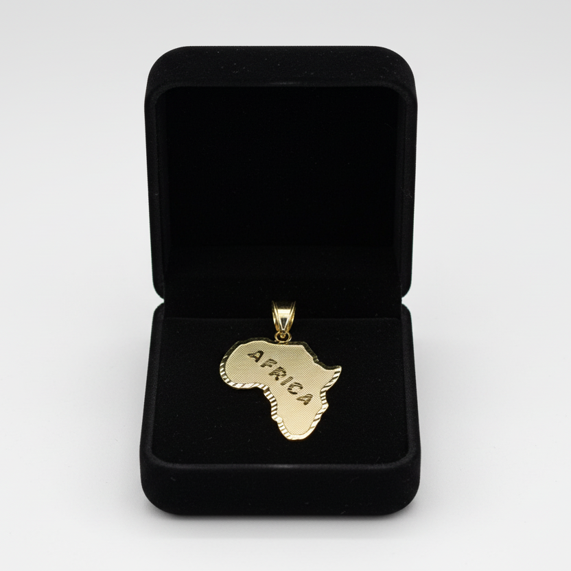 10K Yellow Gold "Africa" Pendant