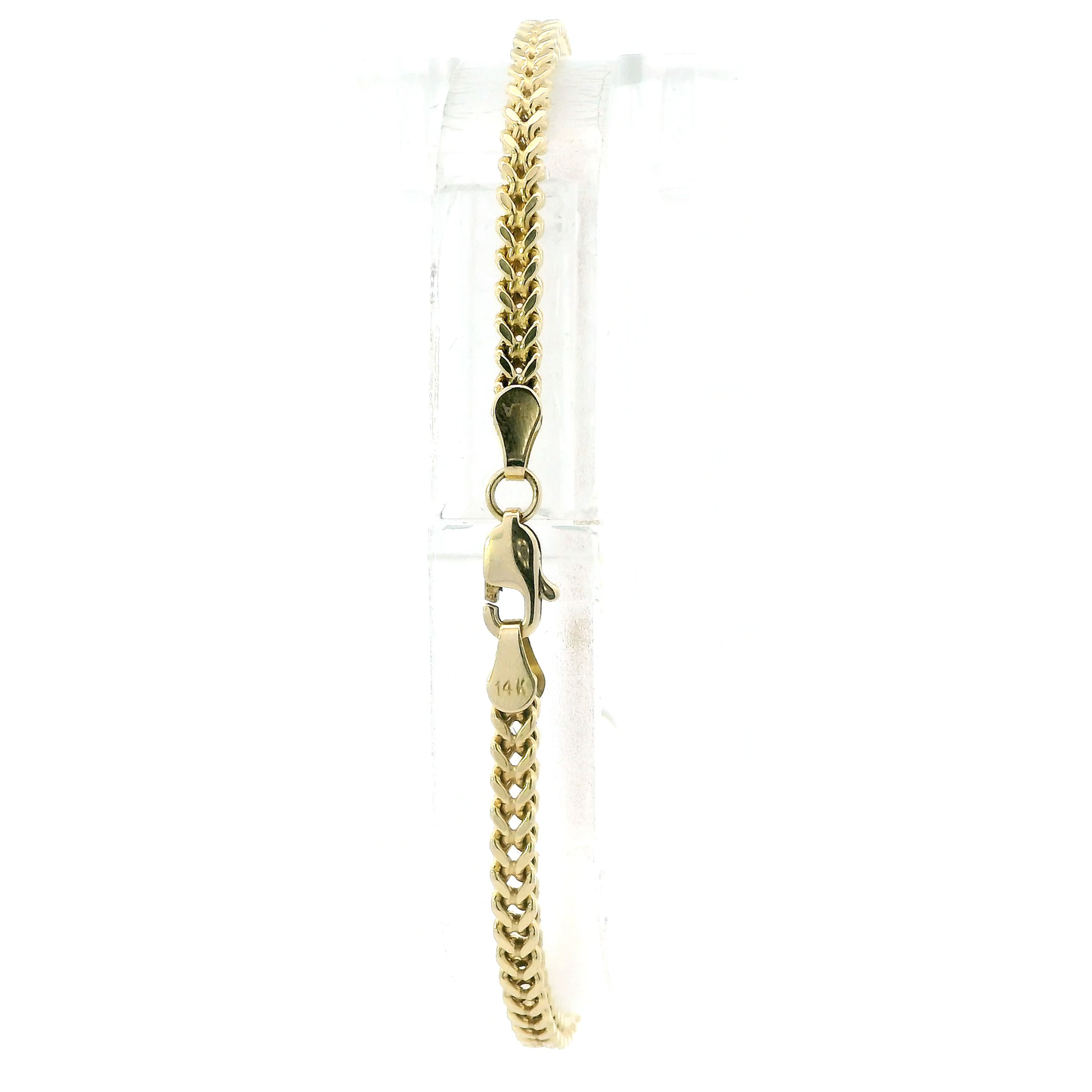 14K Yellow Gold 8" Franco Bracelet