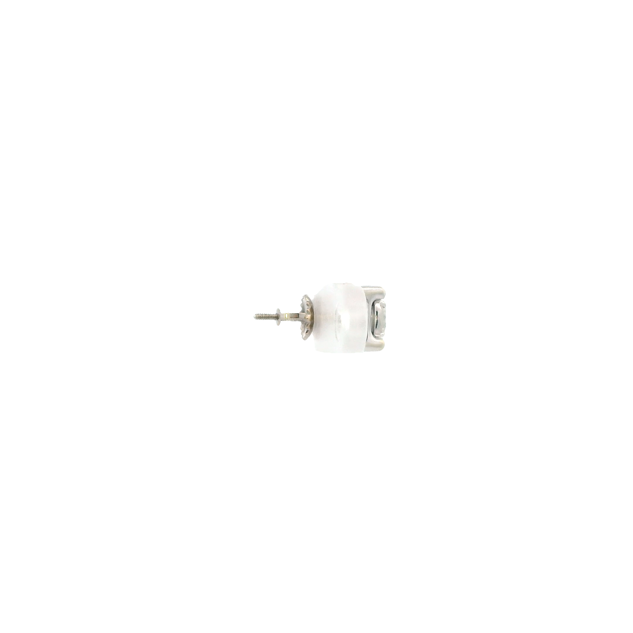 14K White Gold Diamond Single Stud Earring - 0.88ct