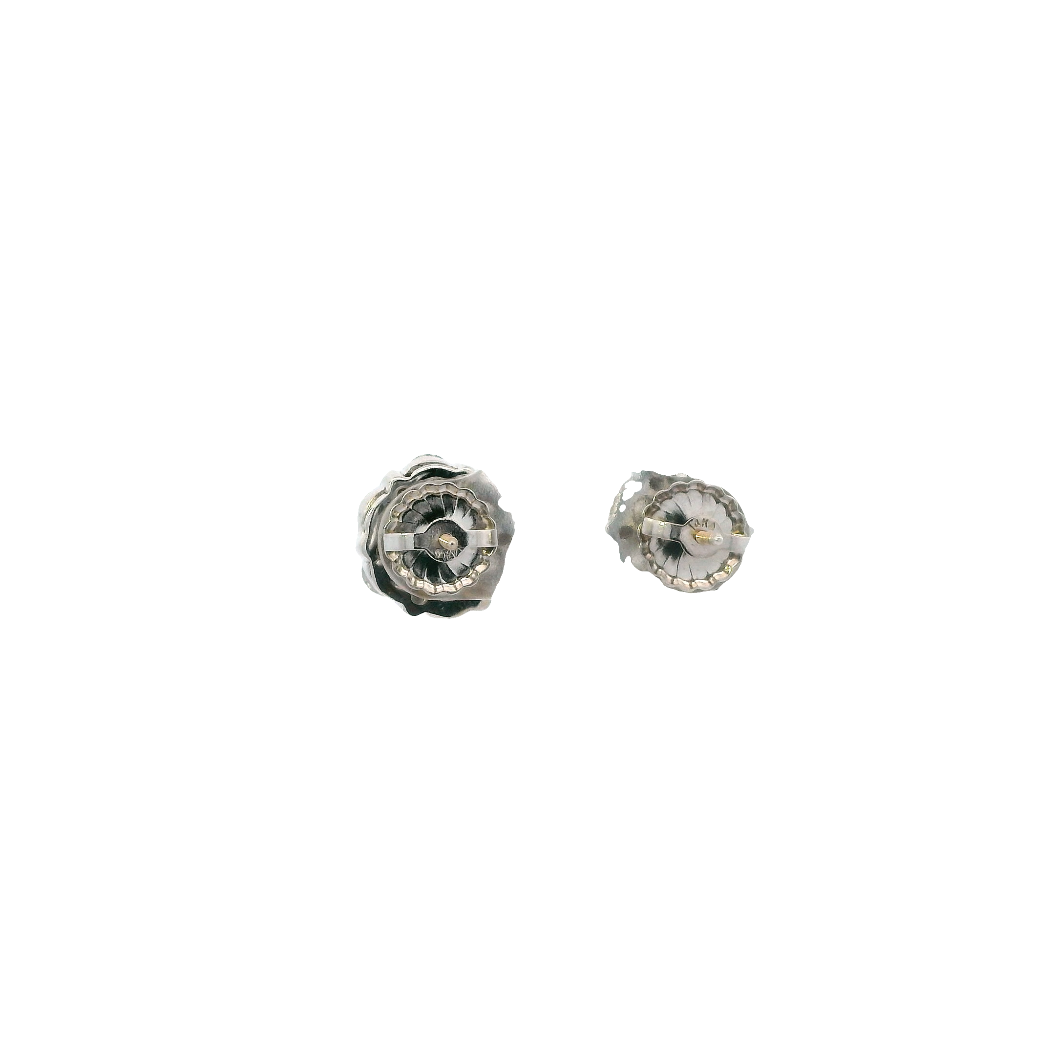14K White Gold Diamond Flower Stud Earrings - 2.80ct