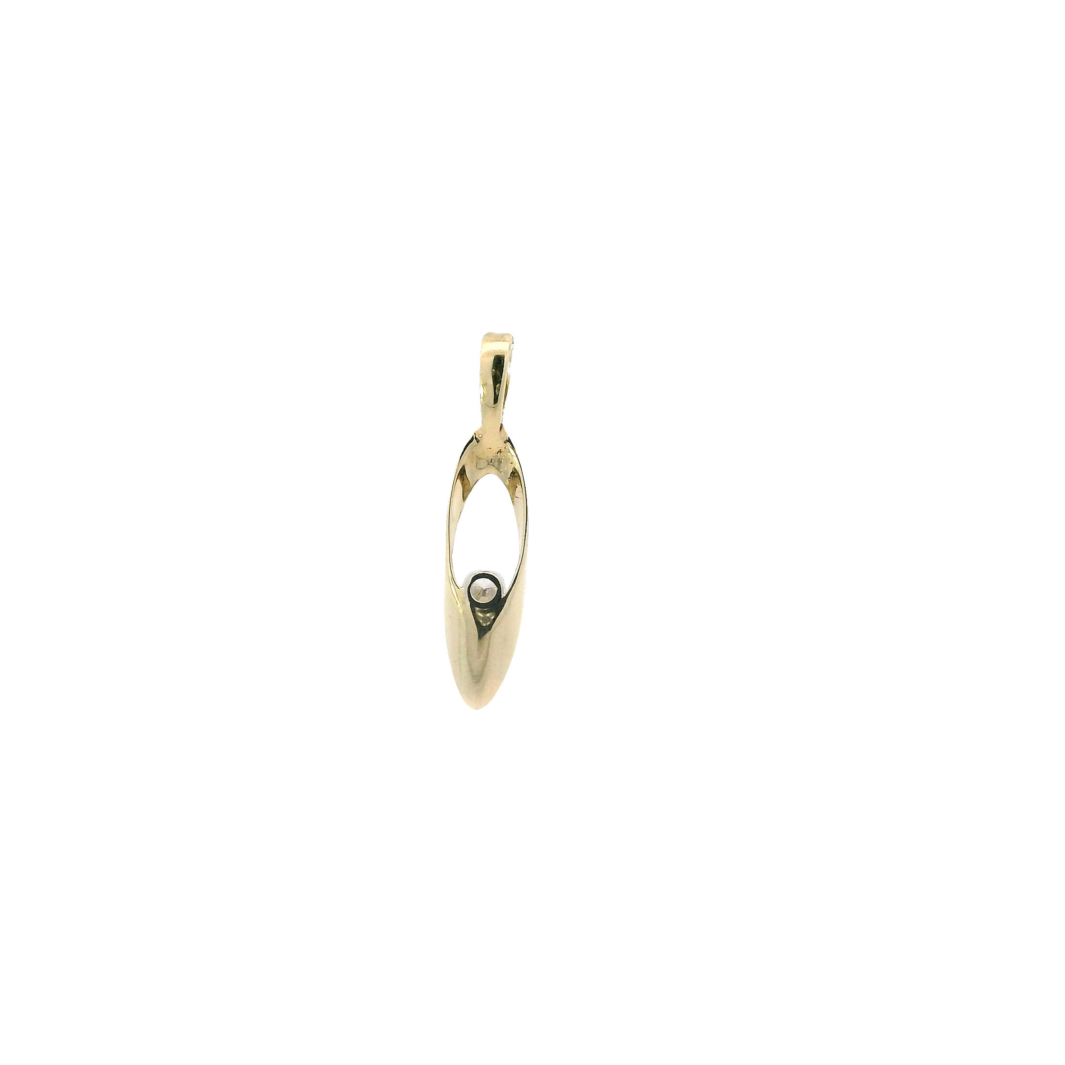 10K Yellow Gold Solitaire Diamond Pendant -0.11ct