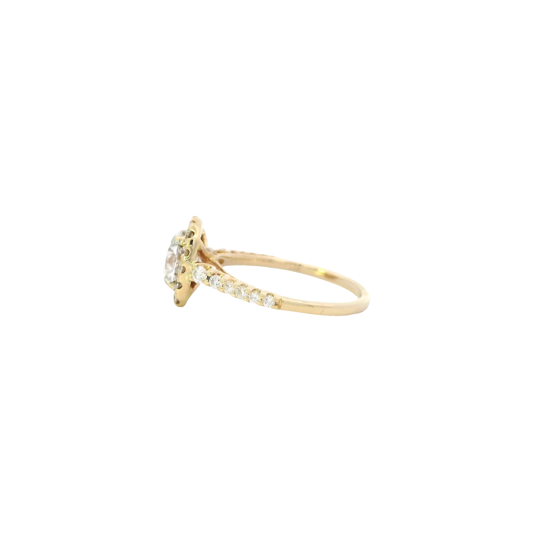 14K Yellow Gold Lab Grown Diamond Women's Ring - 1.64ct