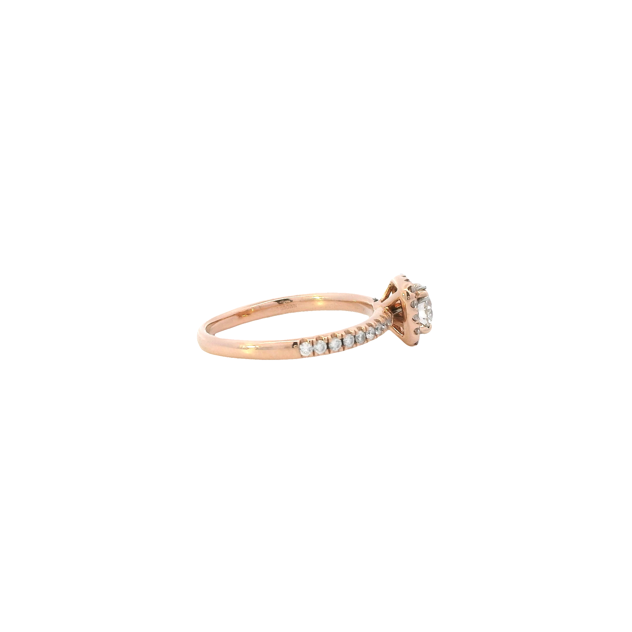 14K Rose Gold Lab Grown Diamond Women's Ring-1.00ct