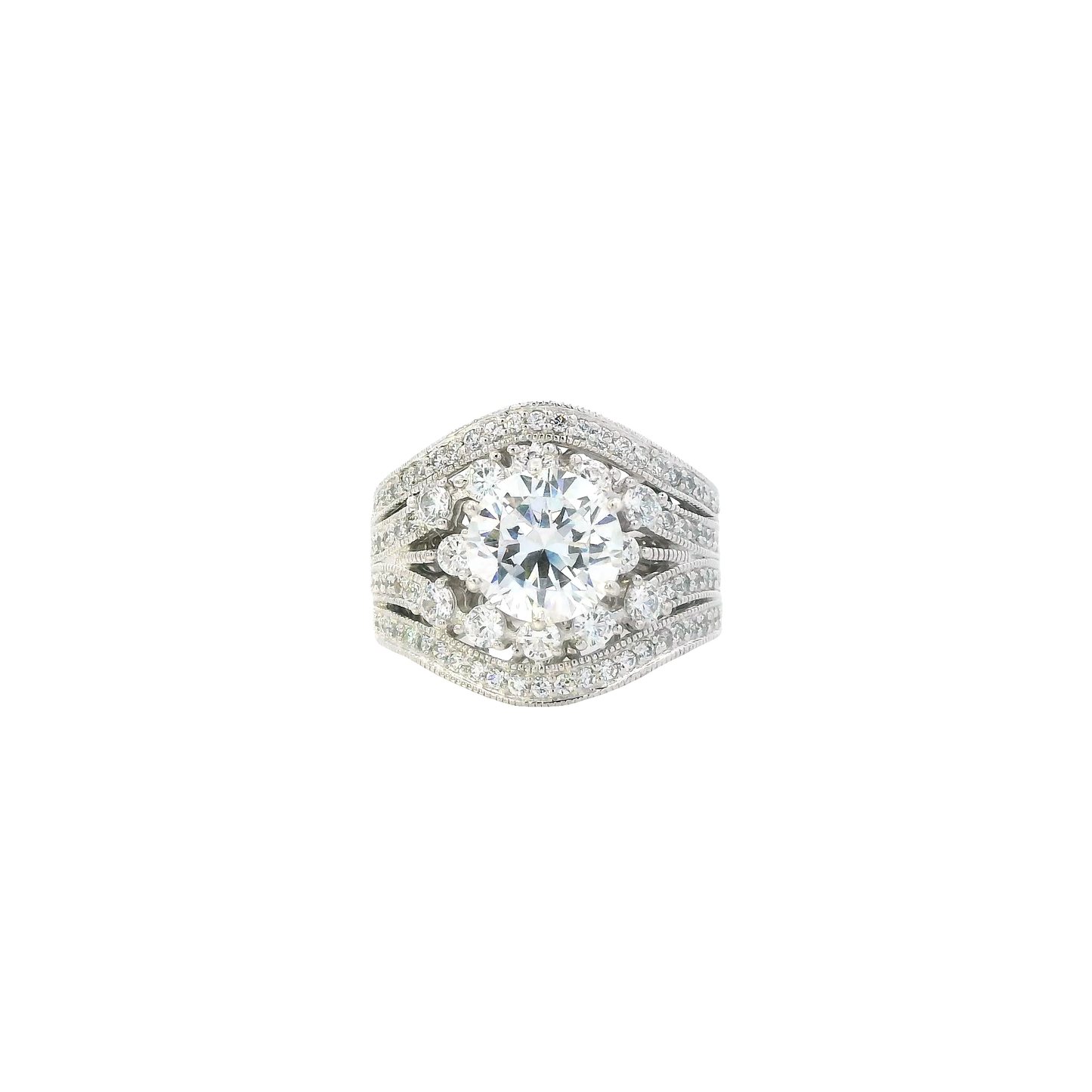Vana K Sterling Silver Cubic Zirconia Women's Ring